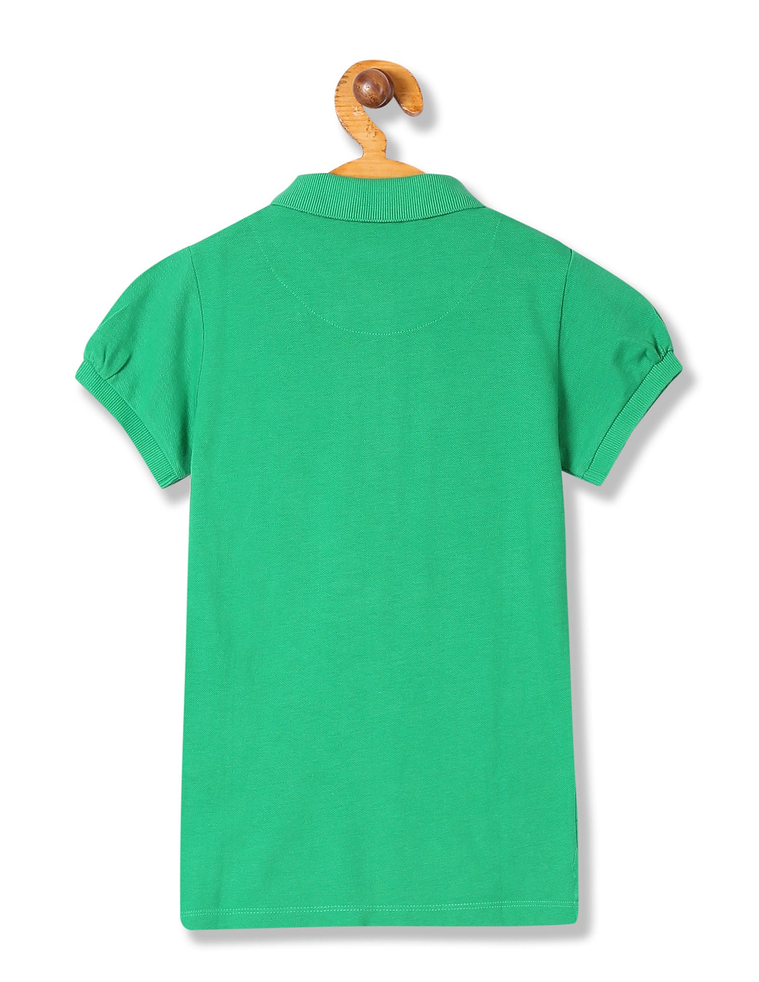 Girls Solid Pique Polo Shirt Vibrant Green - U.S. POLO ASSN. | Large