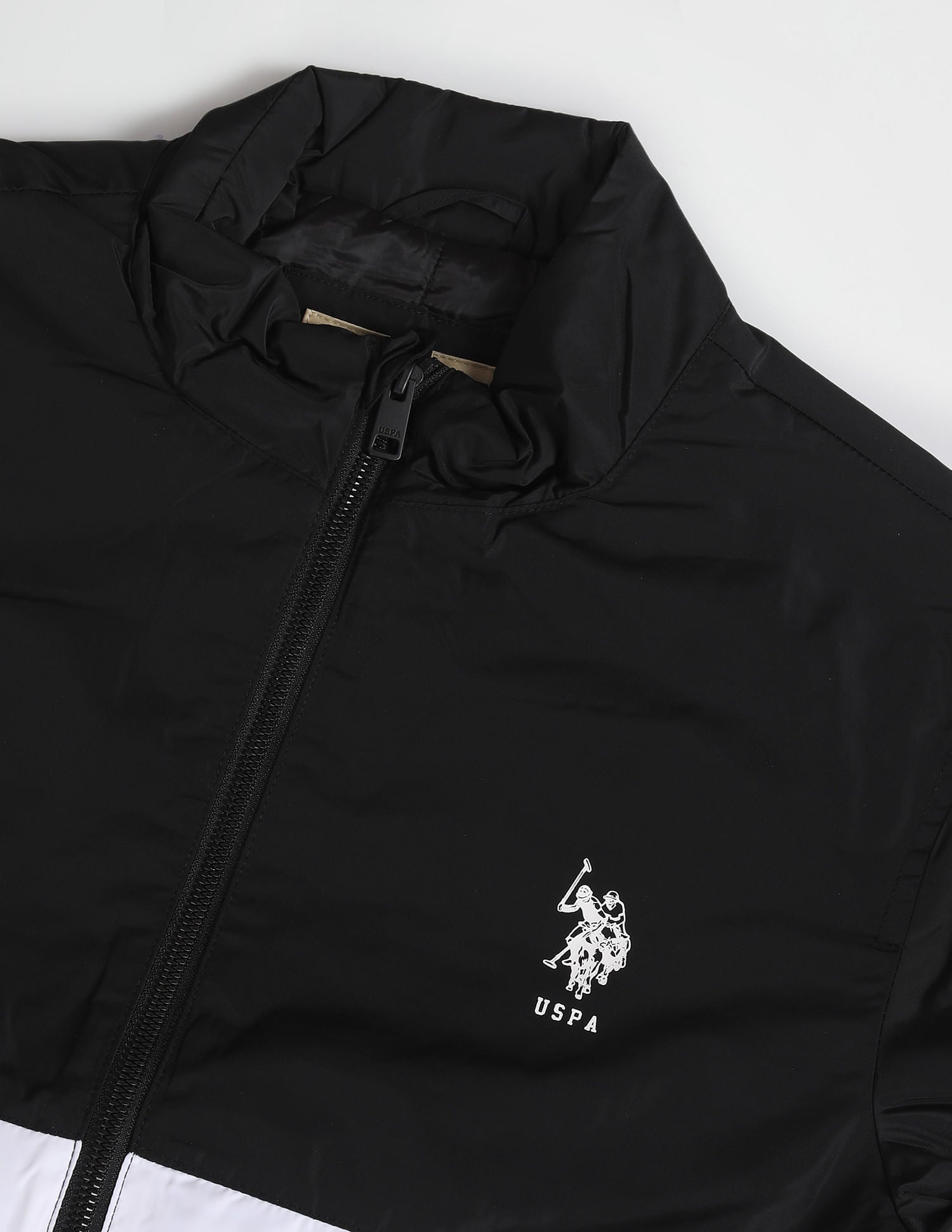Lightweight Colour Block Jacket Black - U.S. Polo Assn. India | Large