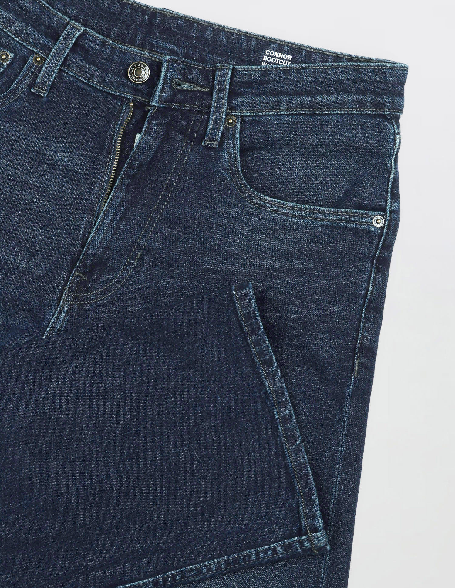 Solid Tapered Fit Jeans Blue - U.S. Polo Assn. India | Large