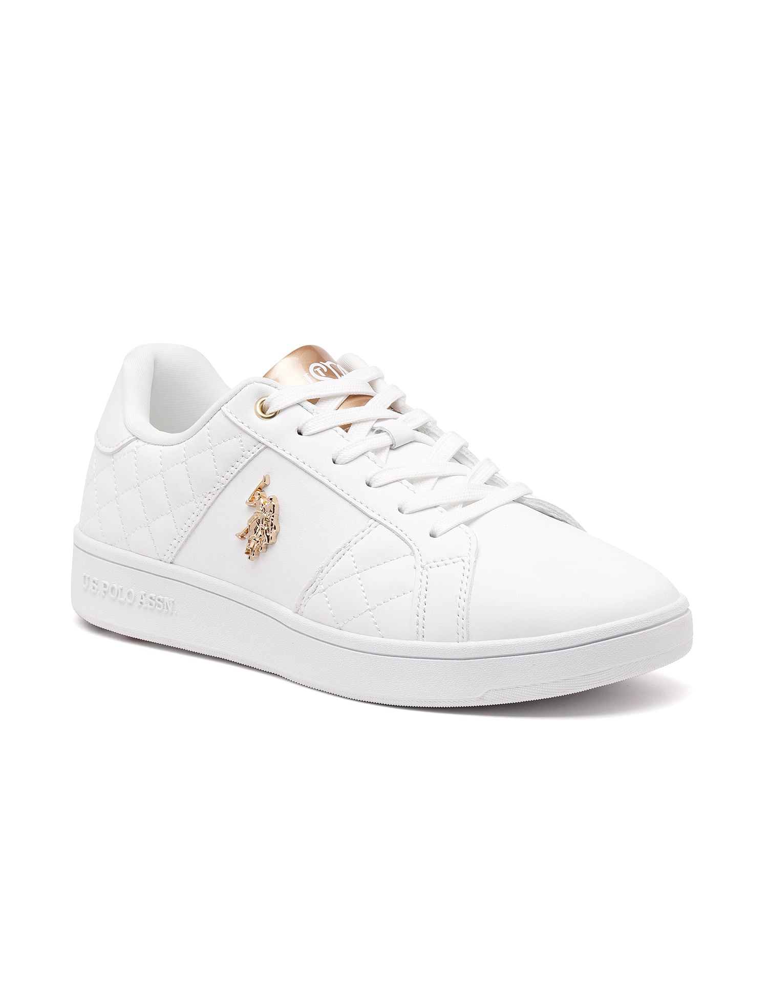 Quilted Logo Simone 2.0 Sneakers Off White - U.S. POLO ASSN. | Large