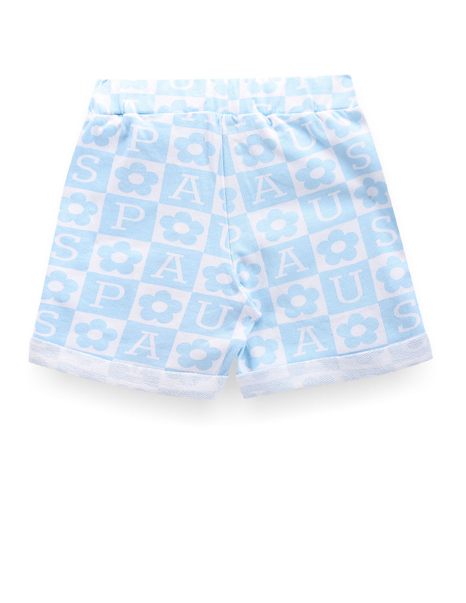 Girls Brand Print Shorts Light Blue - U.S. Polo Assn. India | Large