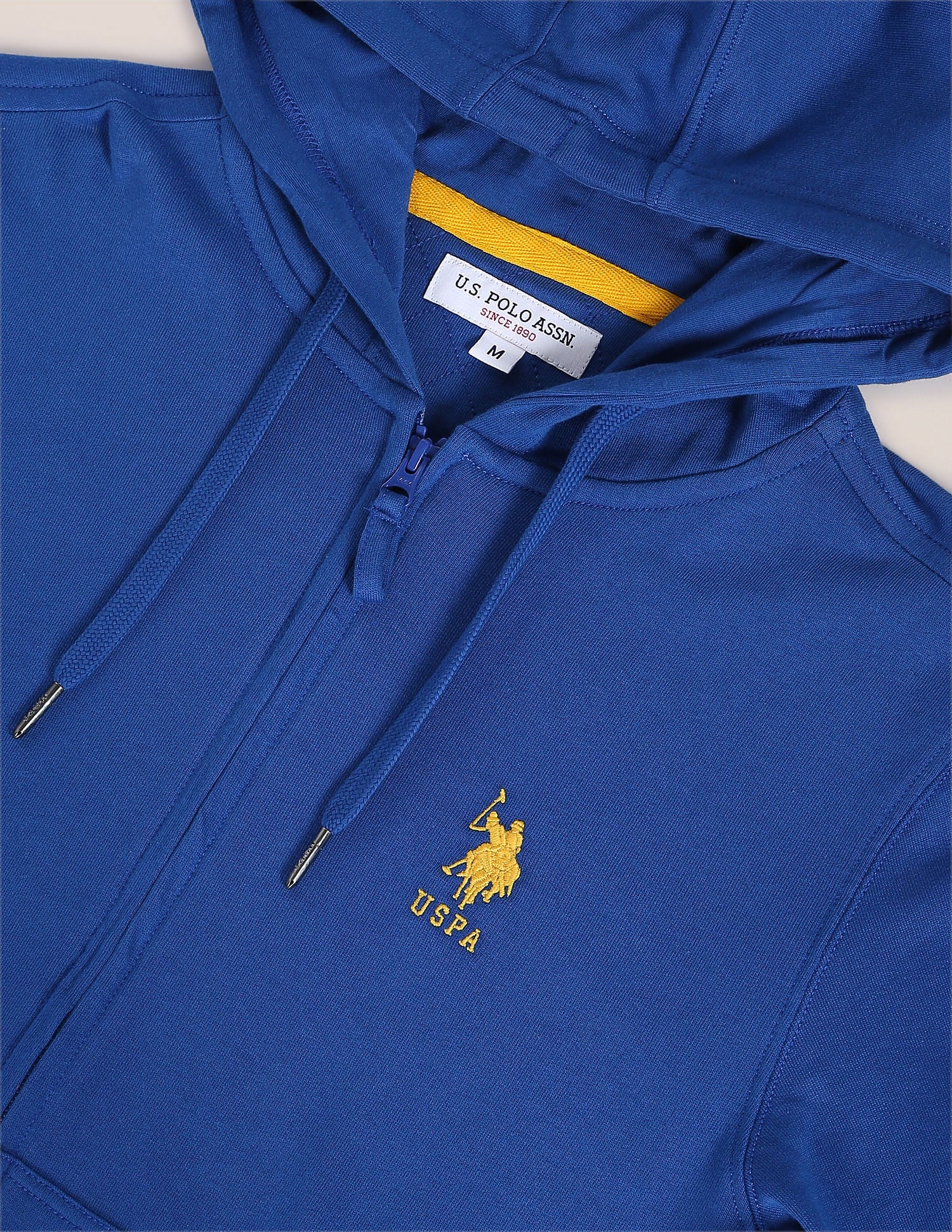 Solid Hooded Sweatshirt Blue - U.S. POLO ASSN. | Large
