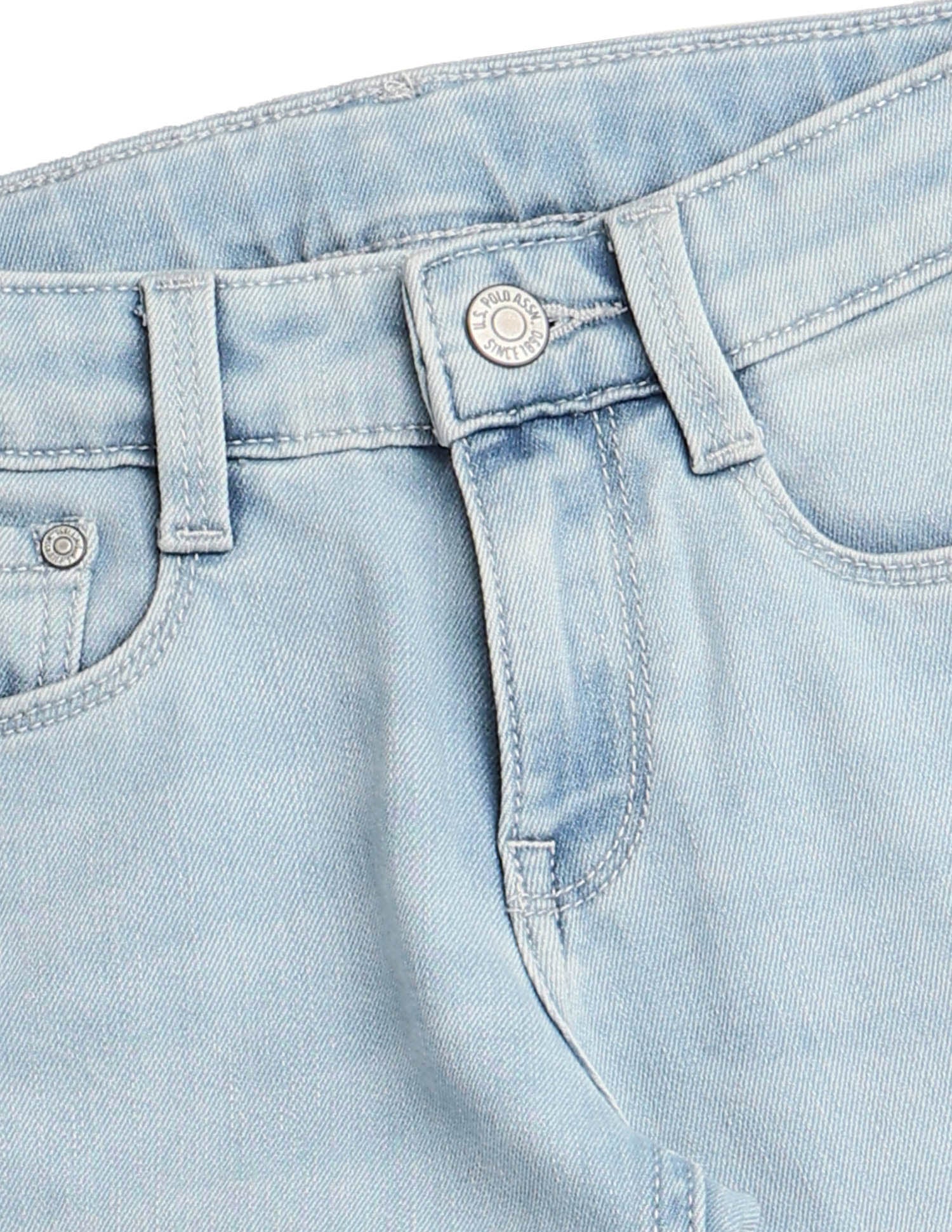 Boys Slim Fit Stone Washed Jeans Light Wash - U.S. POLO ASSN. | Large