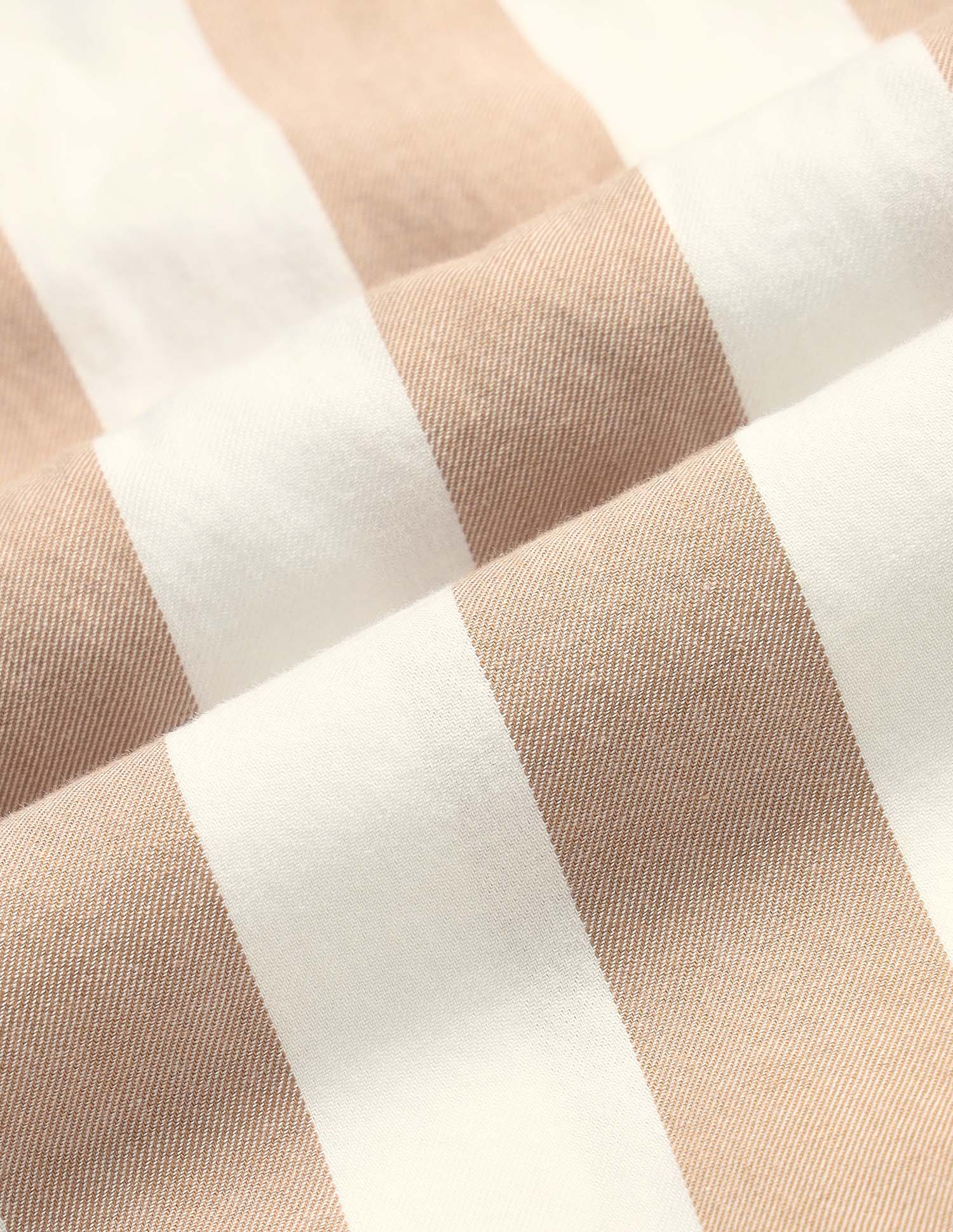 Vertical Striped Twill Shirt Brown - U.S. Polo Assn. India | Large
