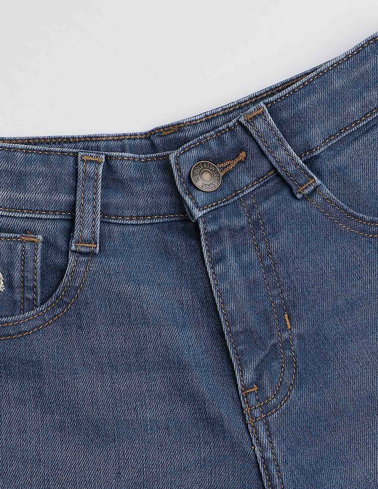 Boys Mid Rise Denim Shorts Blue - U.S. Polo Assn. India | Large