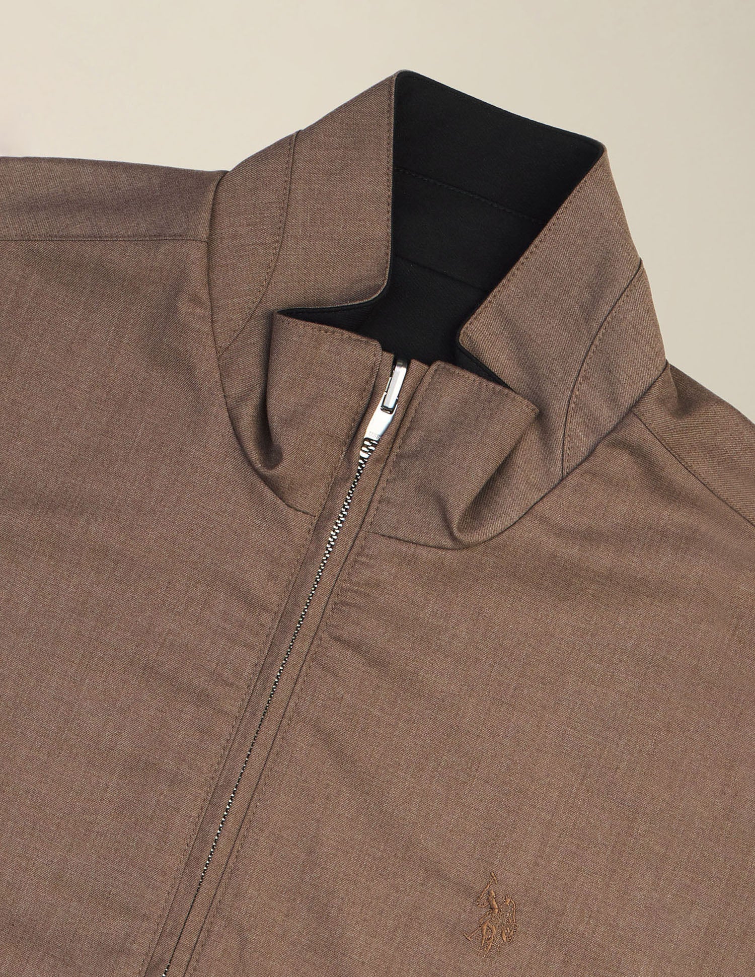 Solid Regular Fit Reversible Jacket Brown - U.S. Polo Assn. India | Large
