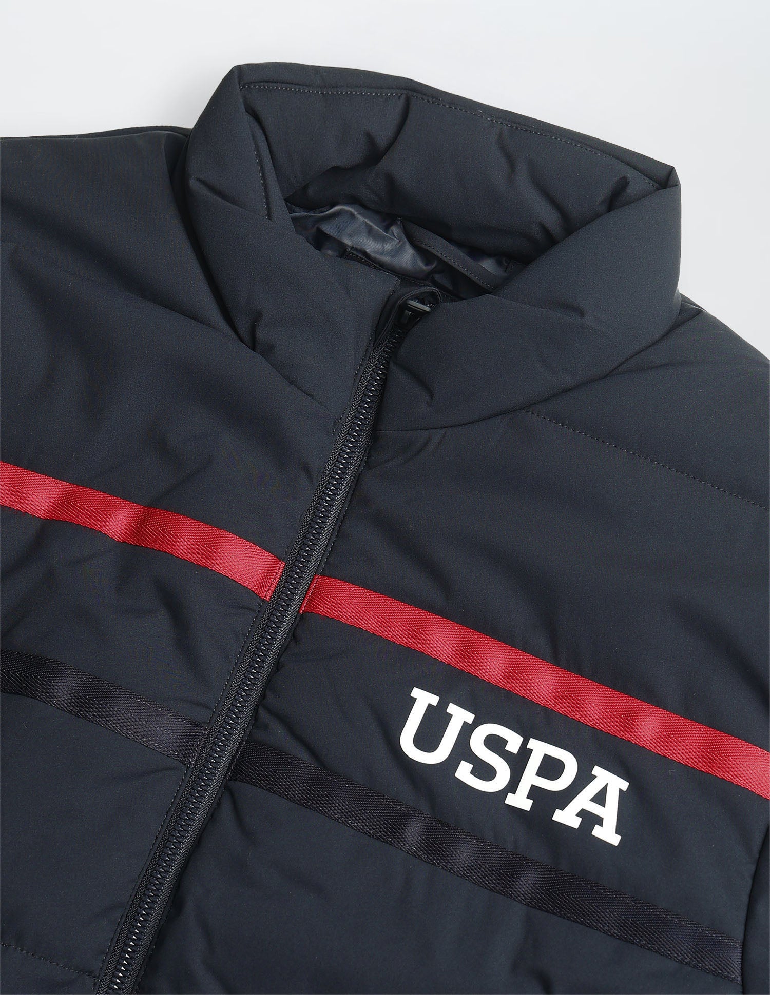 Solid Regular Fit Puffer Jacket Navy - U.S. Polo Assn. India | Large