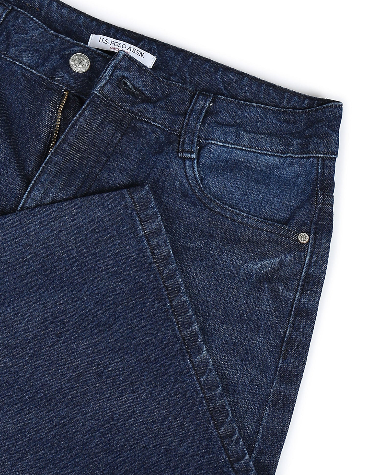 Slit Hem Flared Jeans Dark Blue - U.S. Polo Assn. India | Large