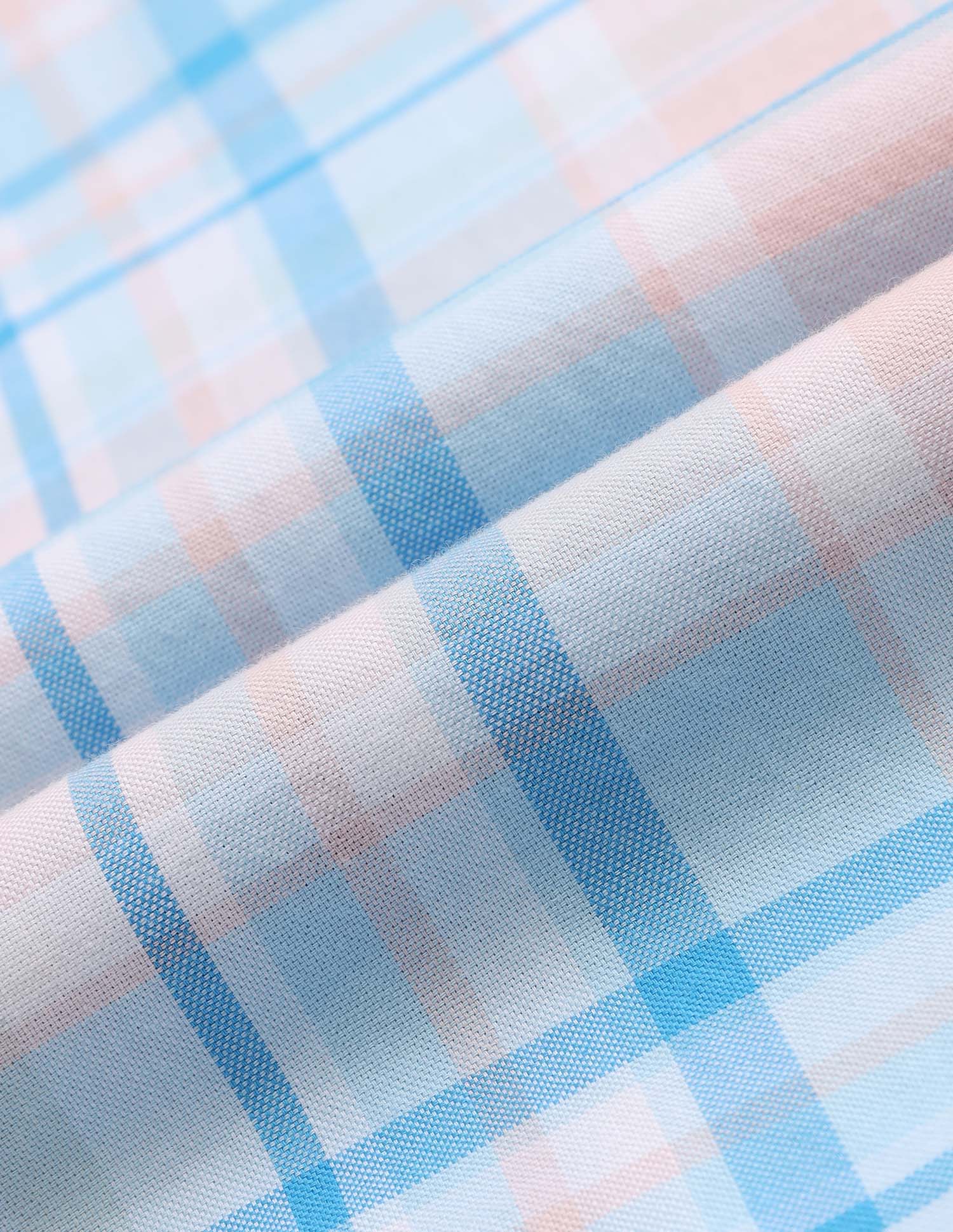 Pure Cotton Grid Tattersall Checked Shirt Blue - U.S. Polo Assn. India | Large
