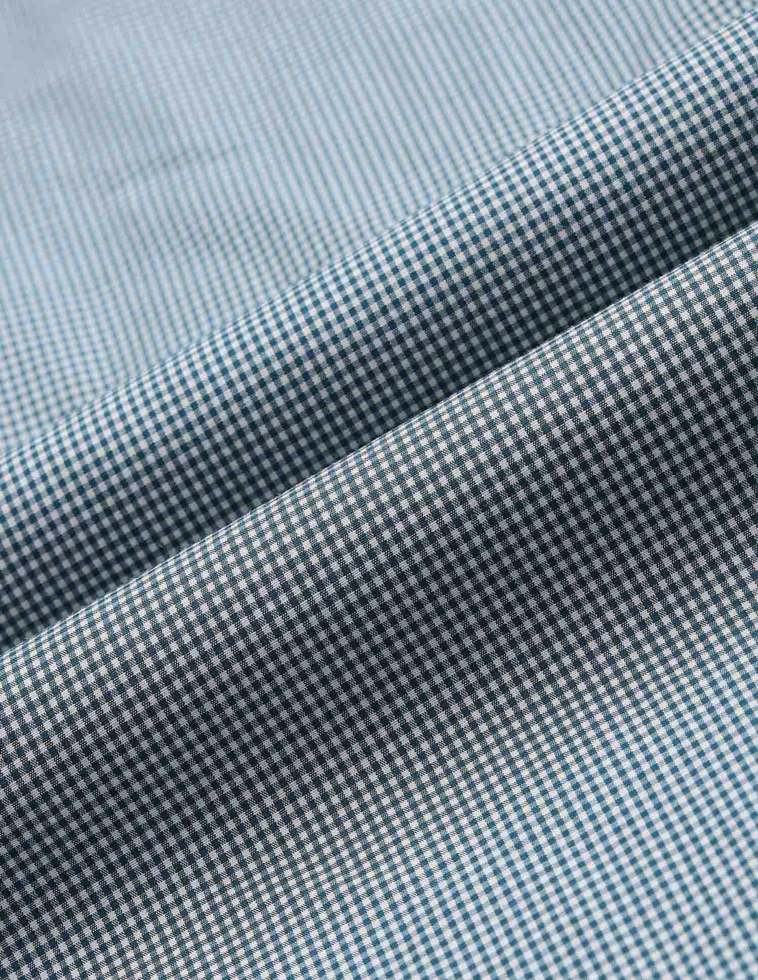 Micro Checked Tailored Fit Shirt Teal - U.S. Polo Assn. India | Large