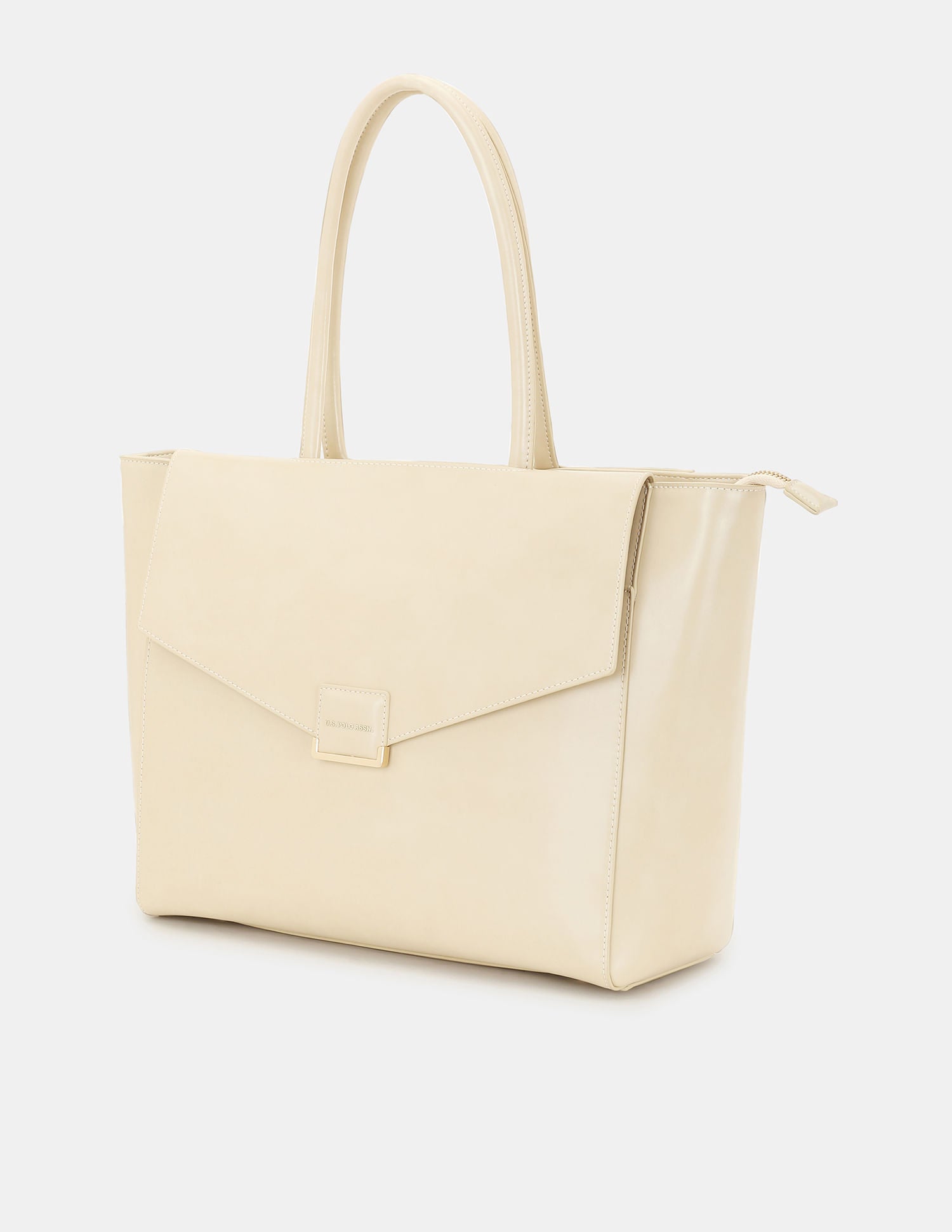 Women Belle Tote Bag with laptop compartment Beige - U.S. POLO ASSN. | Large