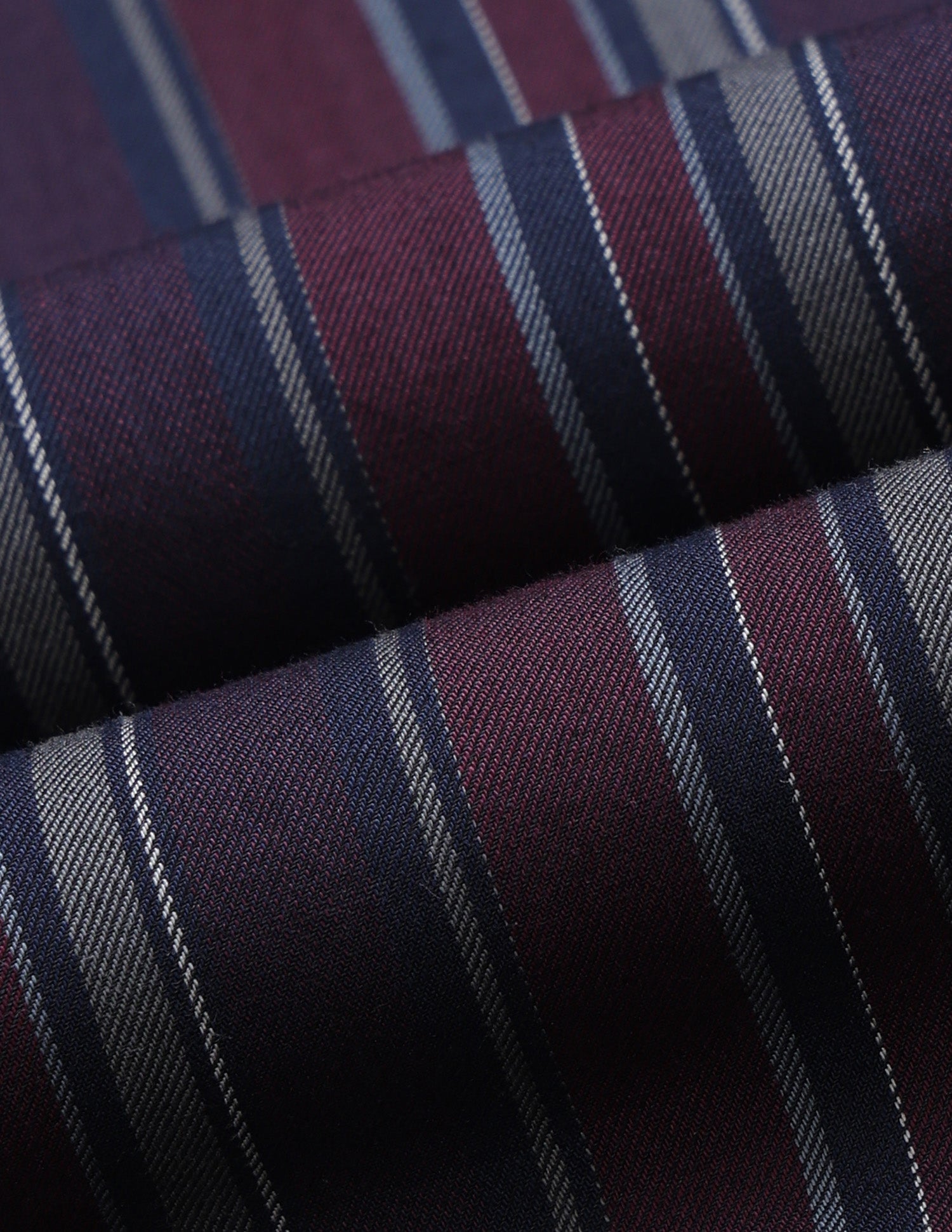 Vertical Striped Twill Shirt Maroon - U.S. Polo Assn. India | Large