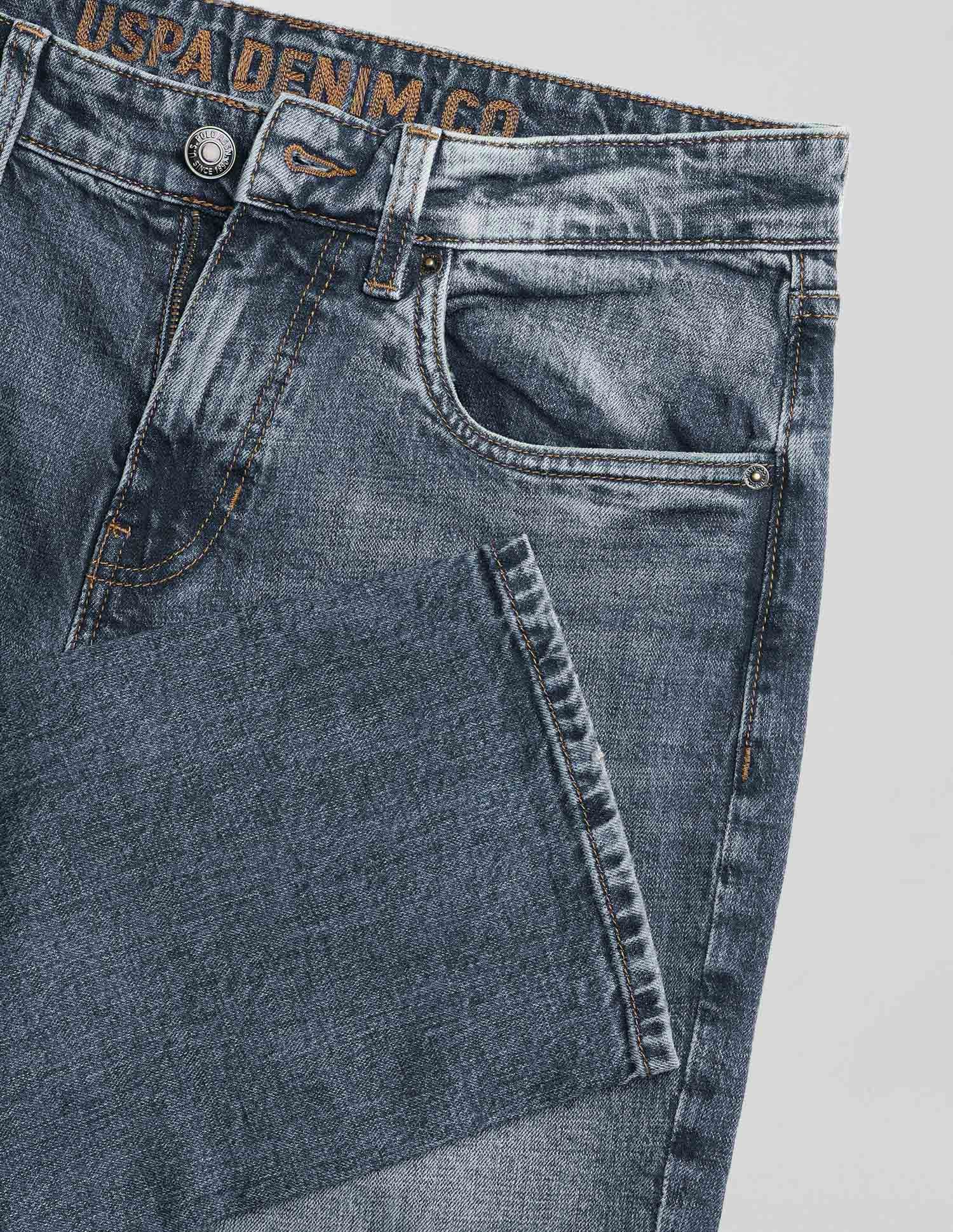 Shawn Relaxed Fit Blue Jeans Rags Wash - U.S. POLO ASSN. | Large