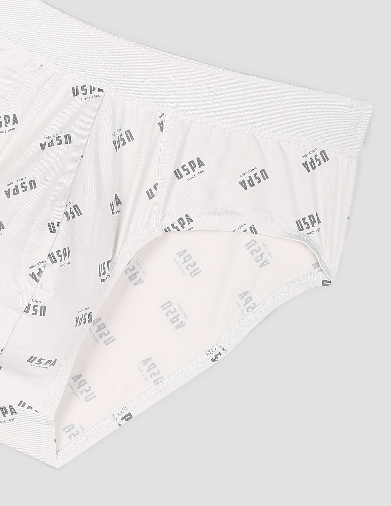 Nylon Stretch Printed AB002 Active Briefs - Pack Of 1 Oyster Mushroom - U.S. POLO ASSN. | Large