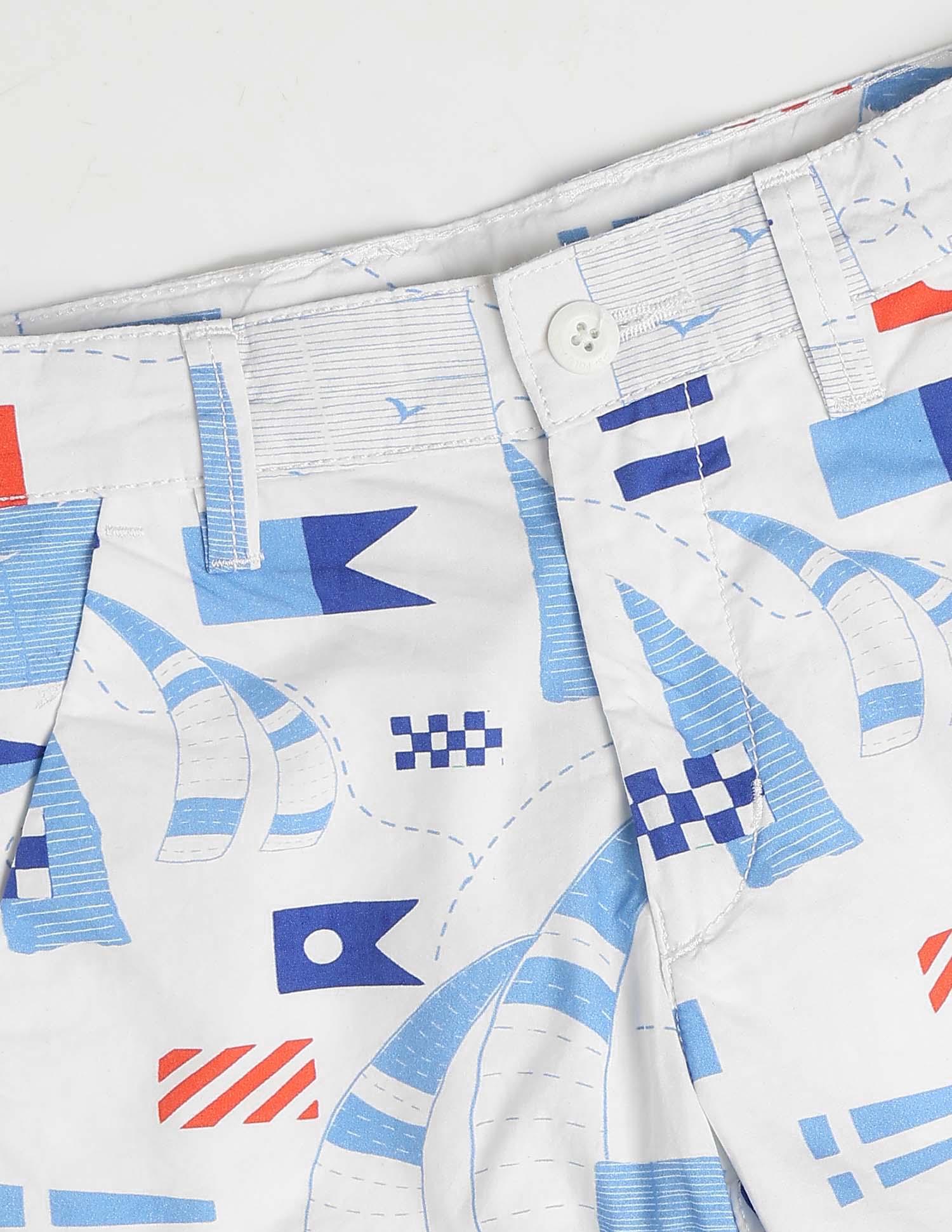 Graphic Printed Relaxed Fit Shorts Blue - U.S. Polo Assn. India | Large