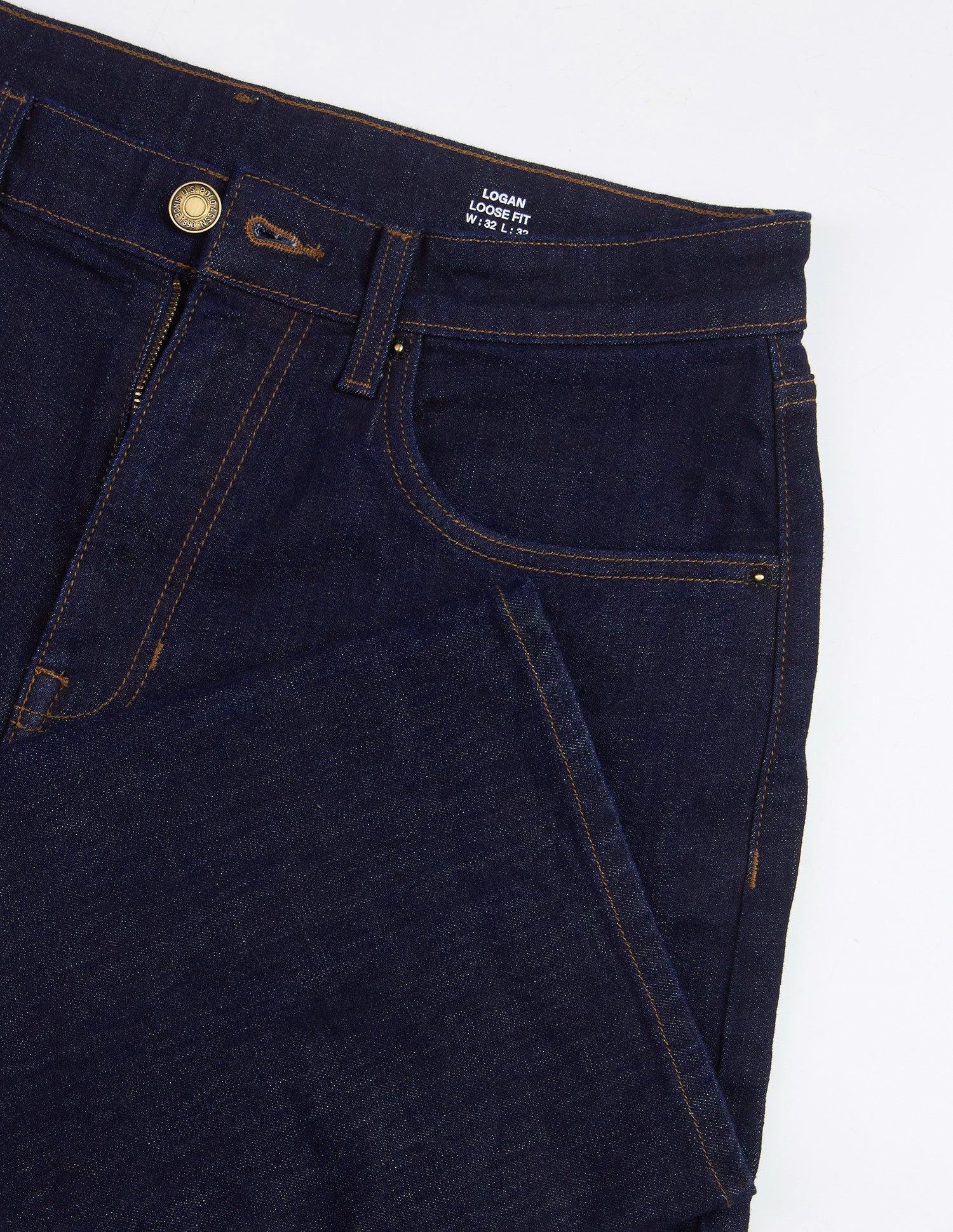 Logan Loose Straight Fit Blue Jeans Dark Blue - U.S. Polo Assn. India | Large