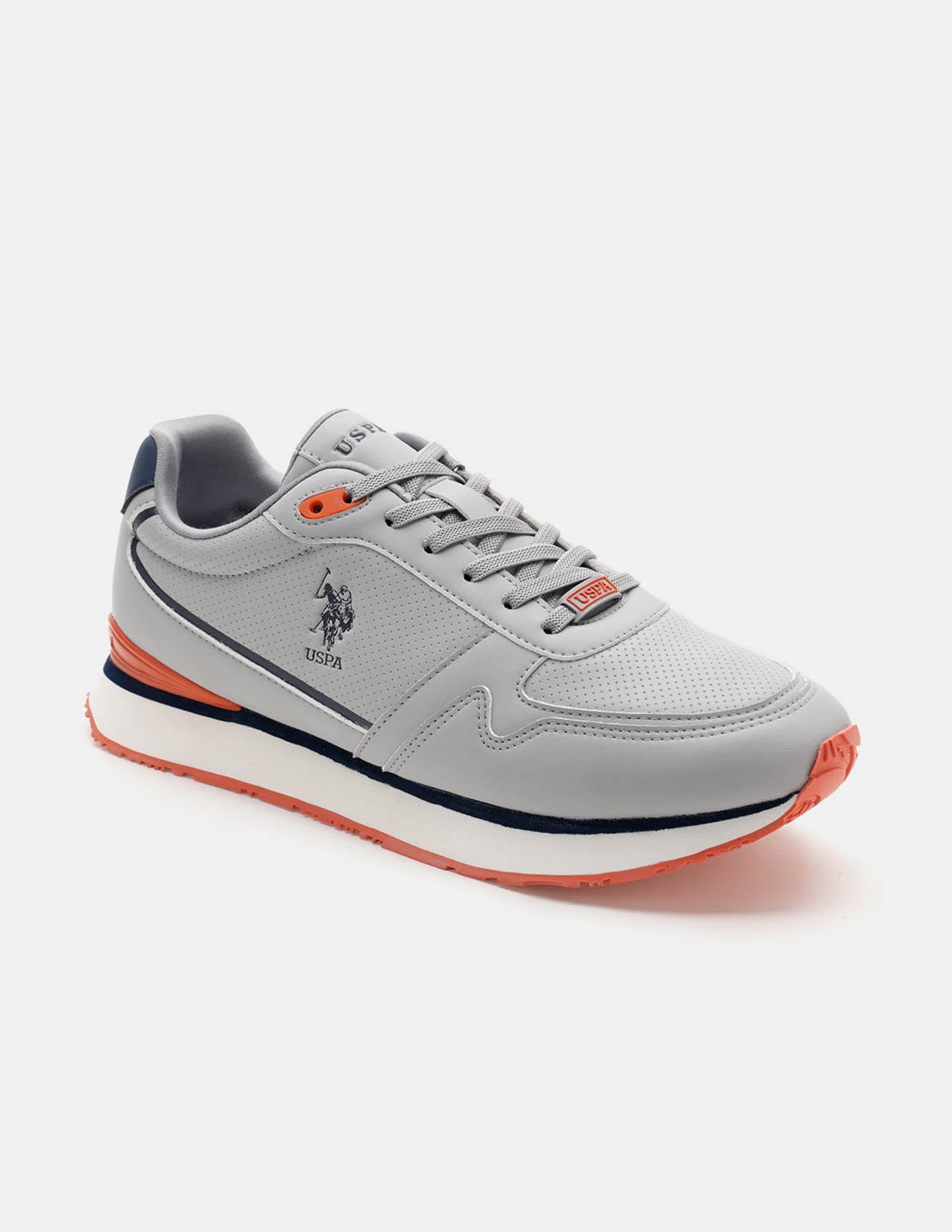 Men Lowen 2.0 Colour Blocked Sneakers Grey - U.S. Polo Assn. India | Large