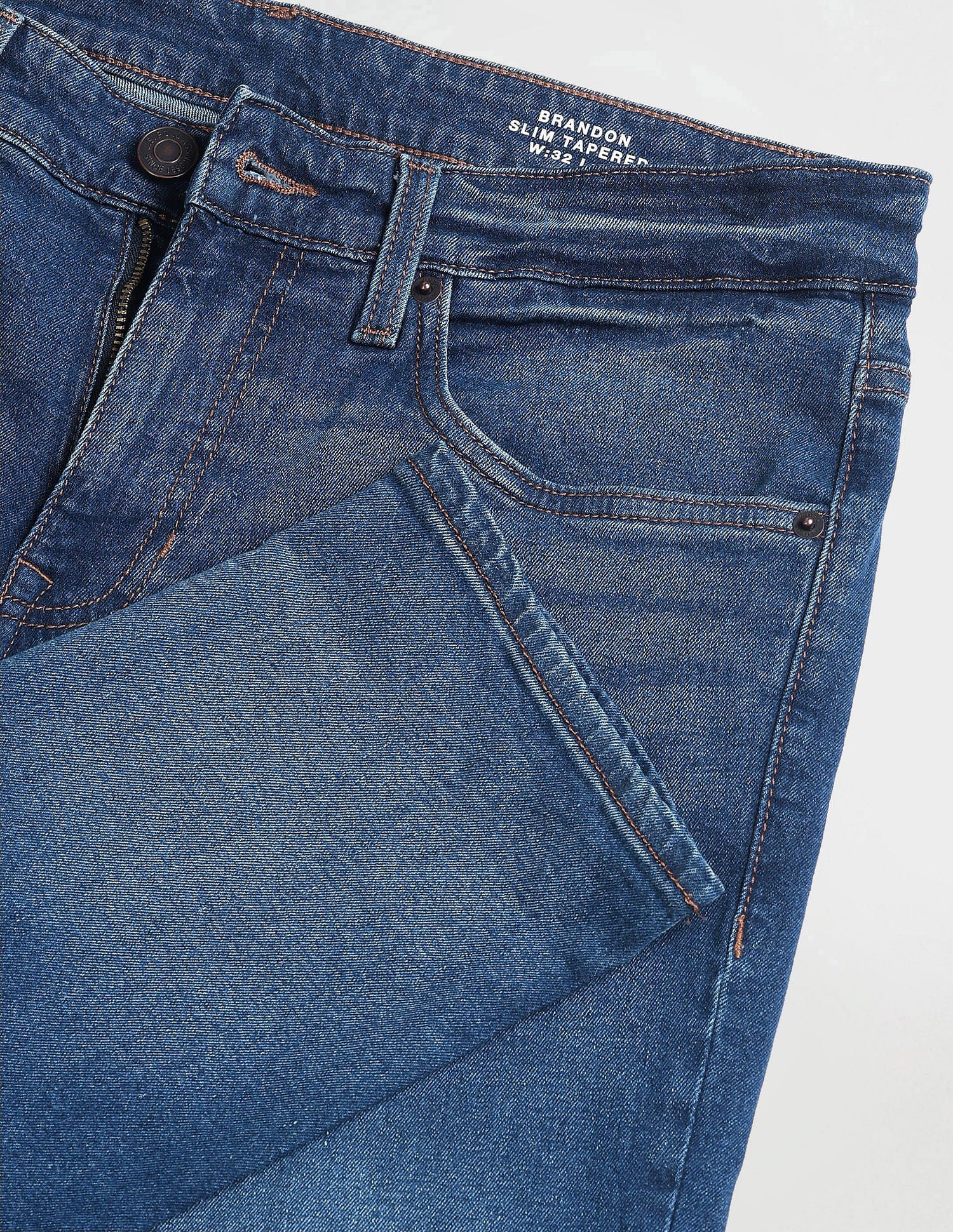 Brandon Slim Tapered Blue Jeans Light Blue - U.S. Polo Assn. India | Large