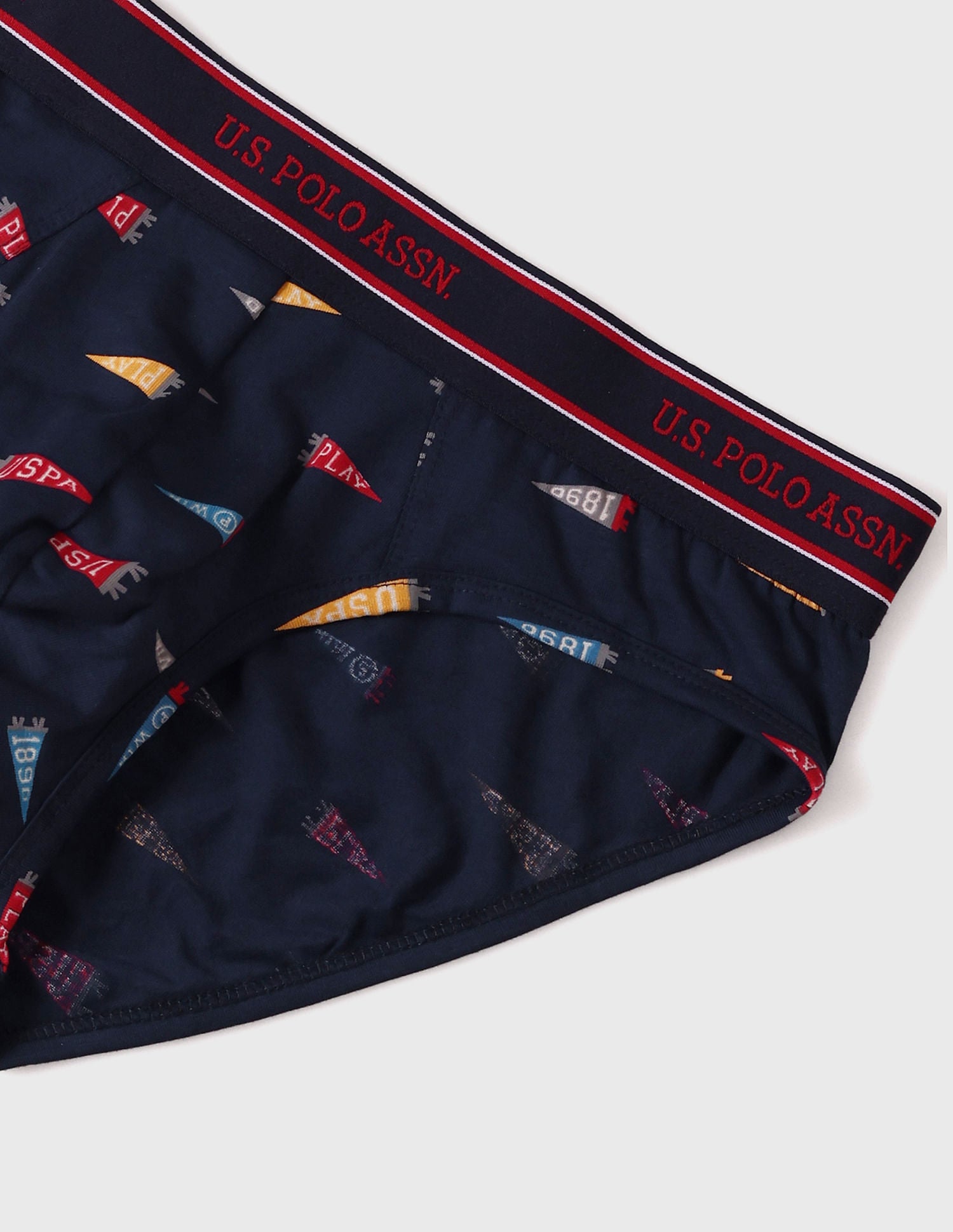 Printed Cotton Stretch Jersey I615 Briefs - Pack Of 1 Navy - U.S. POLO ASSN. | Large