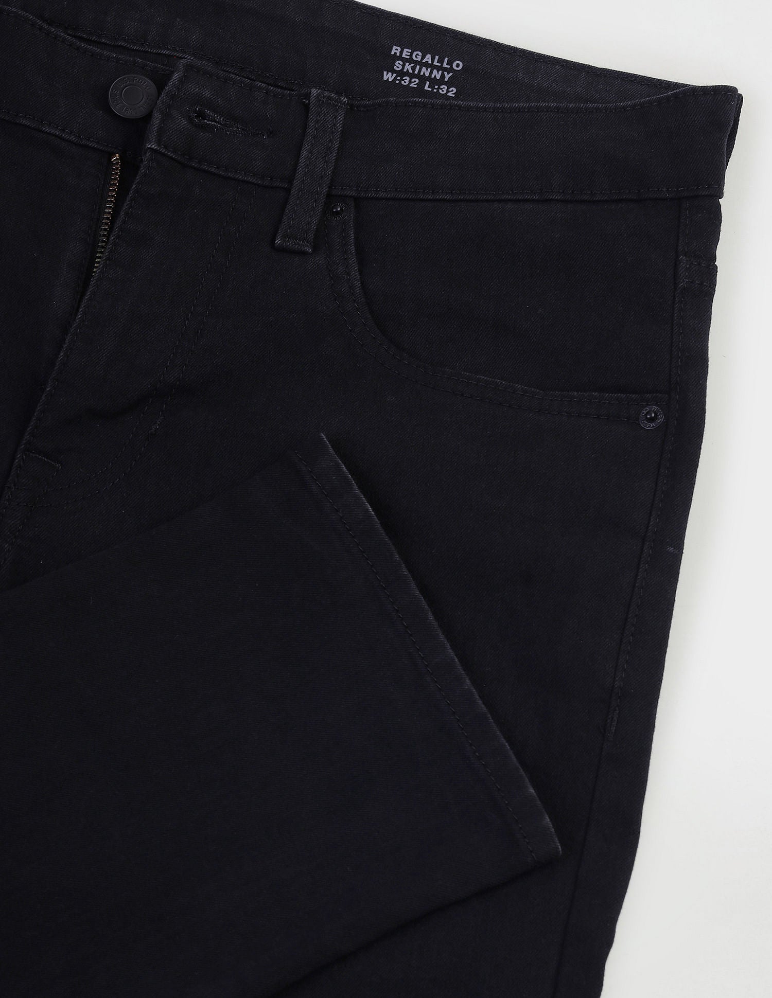 Regallo Skinny Fit Black Jeans Black - U.S. Polo Assn. India | Large