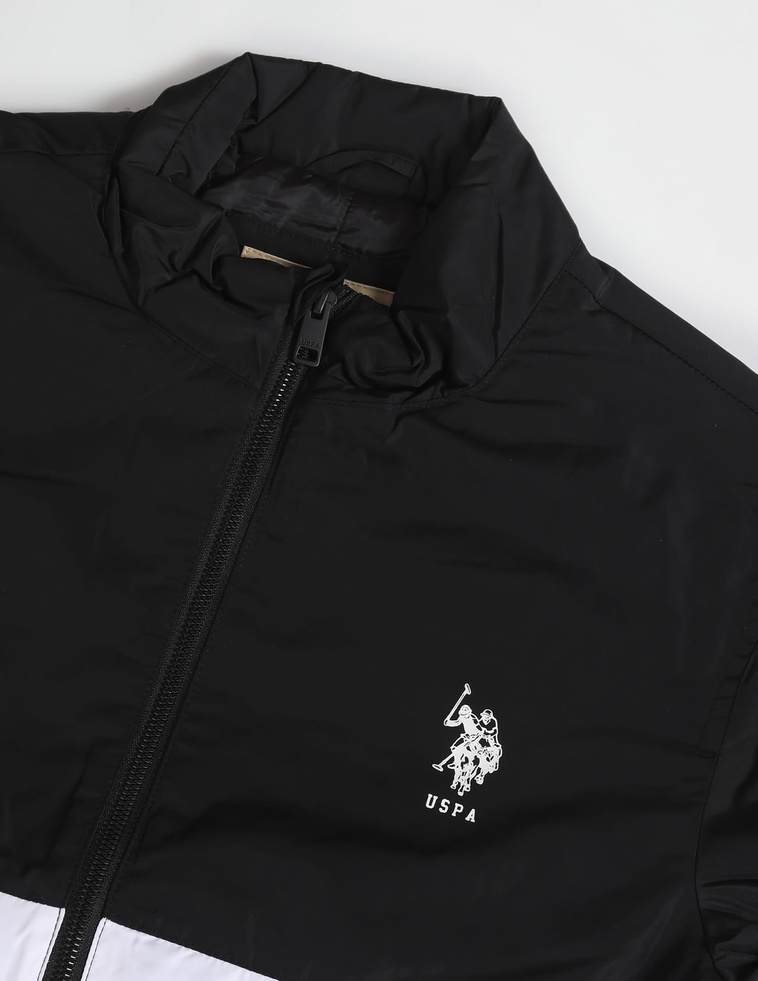 Lightweight Colour Block Jacket Black - U.S. Polo Assn. India | Large
