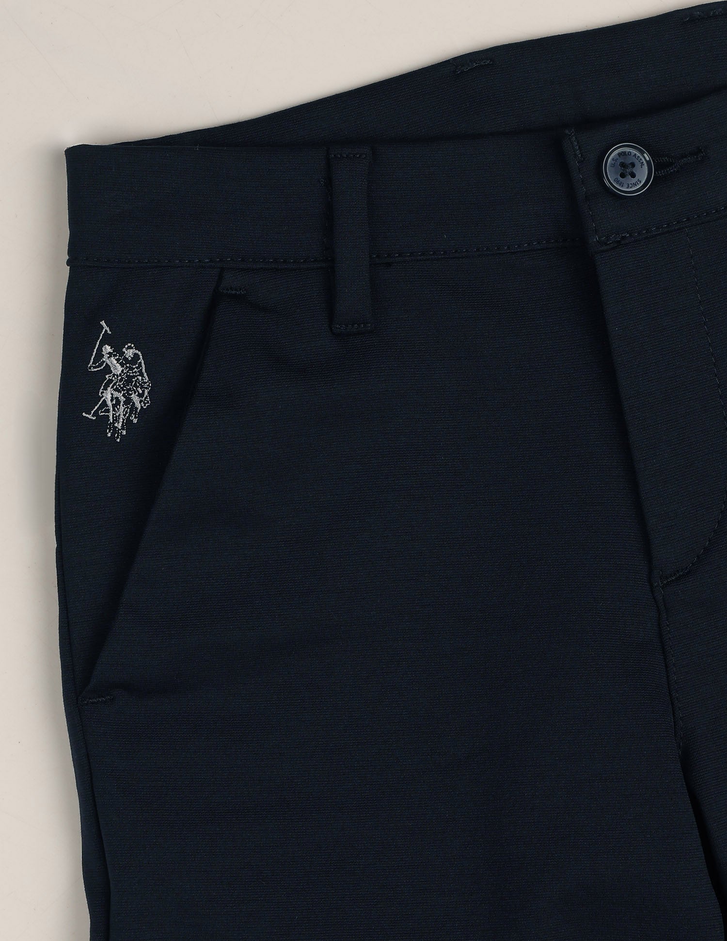 Slim Fit Knitted Trousers Navy - U.S. Polo Assn. India | Large