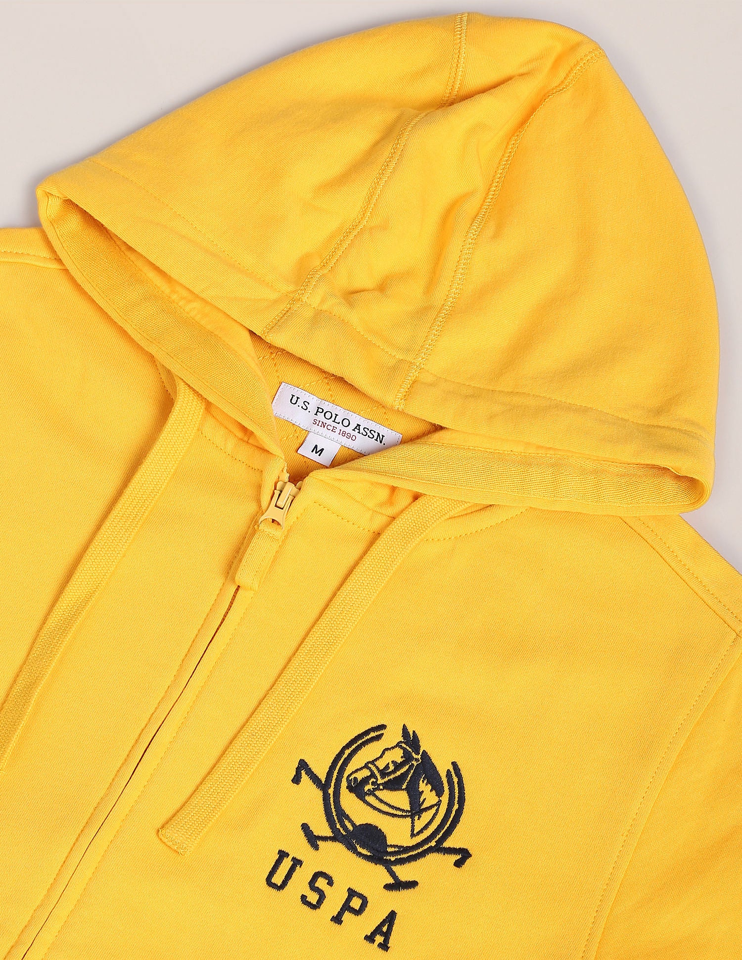 Cotton Colour Block Sweatshirt Chrome Yellow - U.S. POLO ASSN. | Large