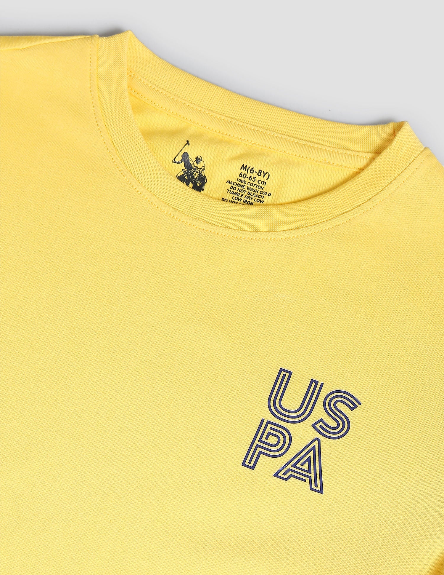 Cotton OKE02 Lounge T-Shirt - Pack Of 1 Yellow - U.S. POLO ASSN. | Large