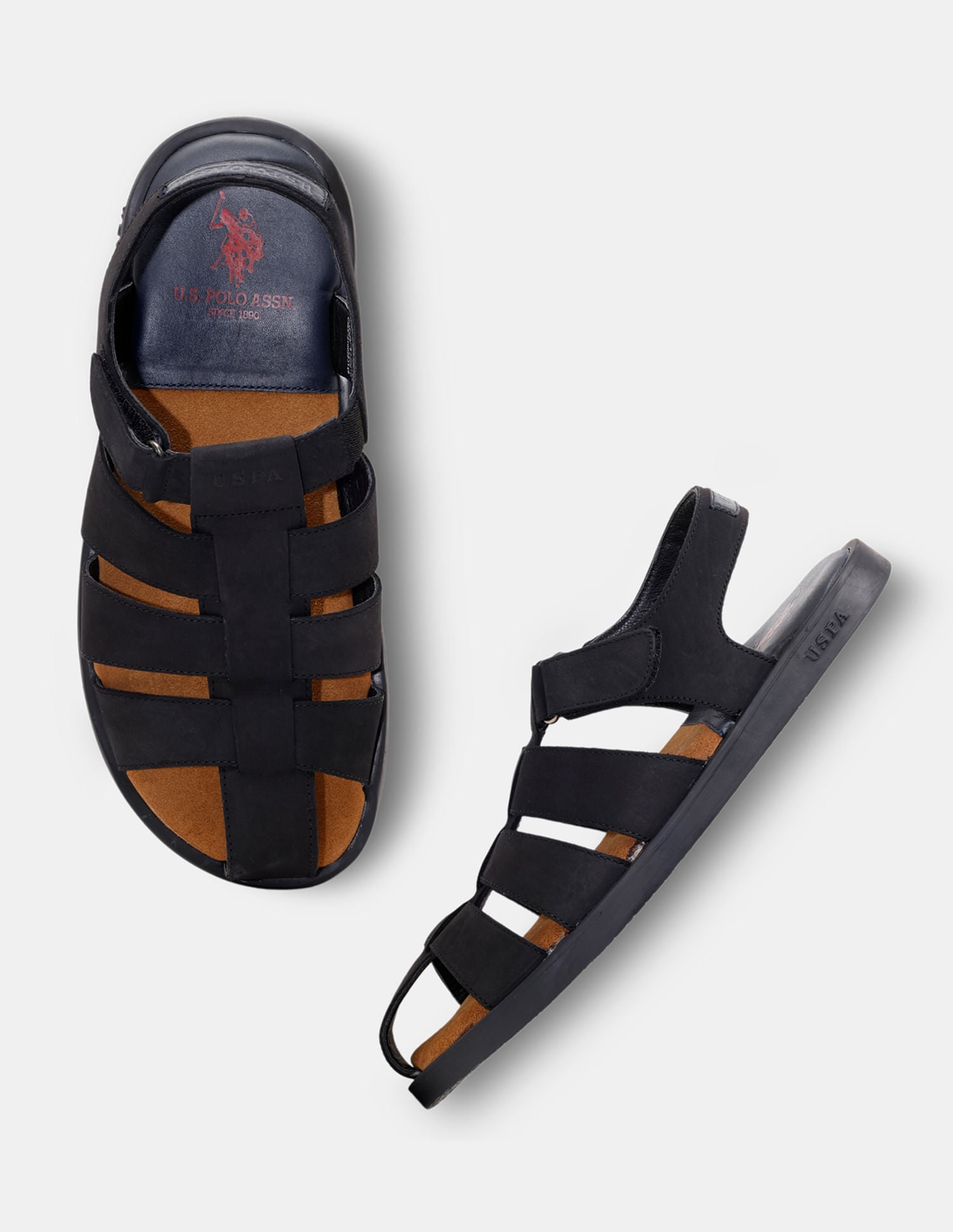 Men Sean Closed Toe Sandals Black - U.S. POLO ASSN. | Large