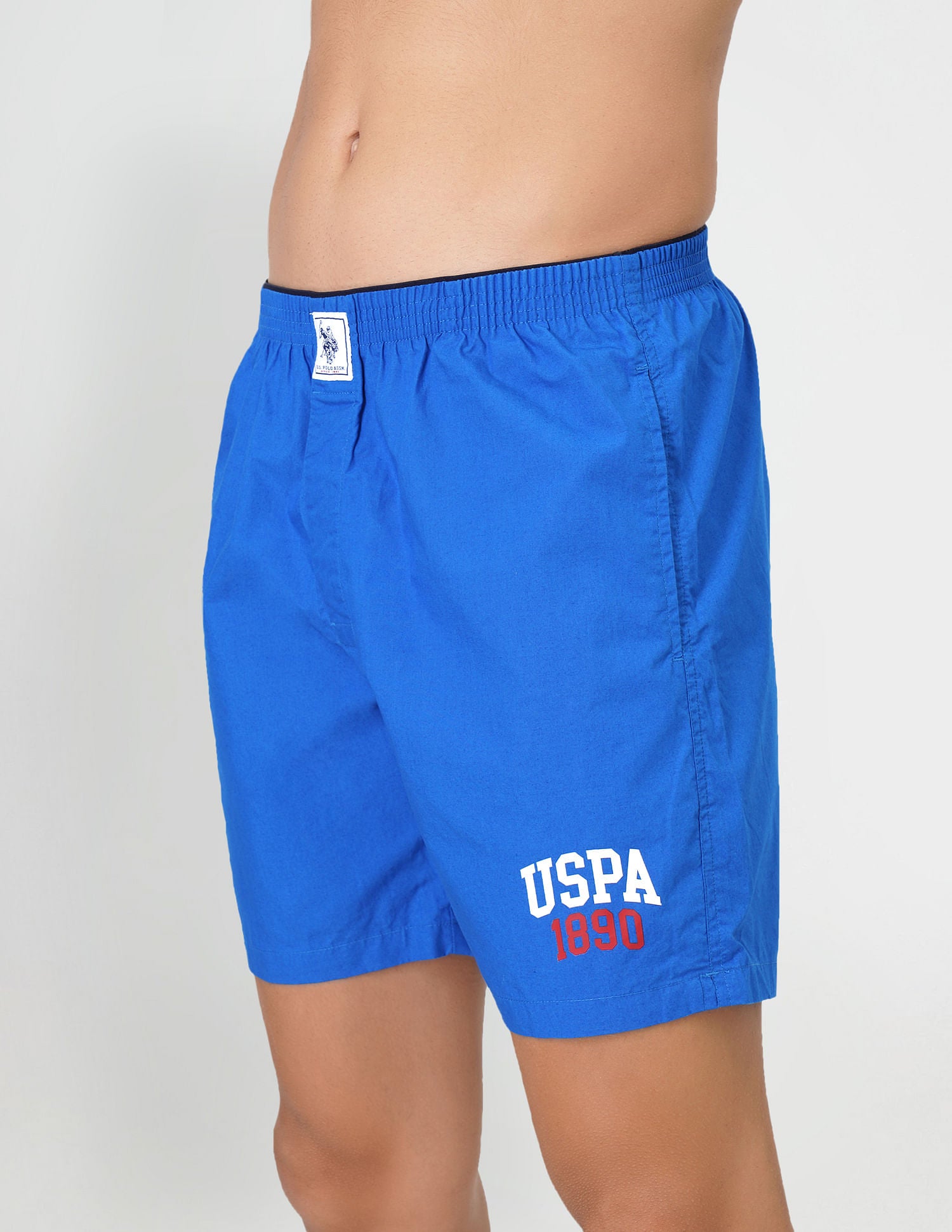 Brand Print Cotton IYAA Boxers - Pack Of 1 Blue - U.S. POLO ASSN. | Large
