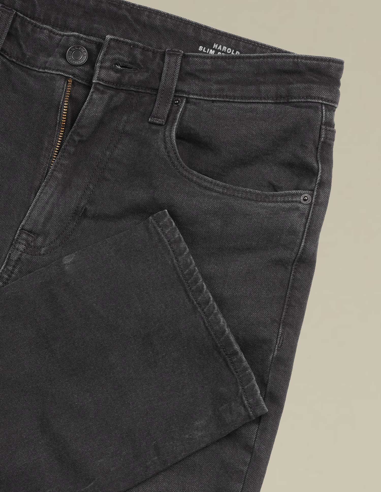 Harold Slim Straight Fit Black Jeans Black - U.S. POLO ASSN. | Large