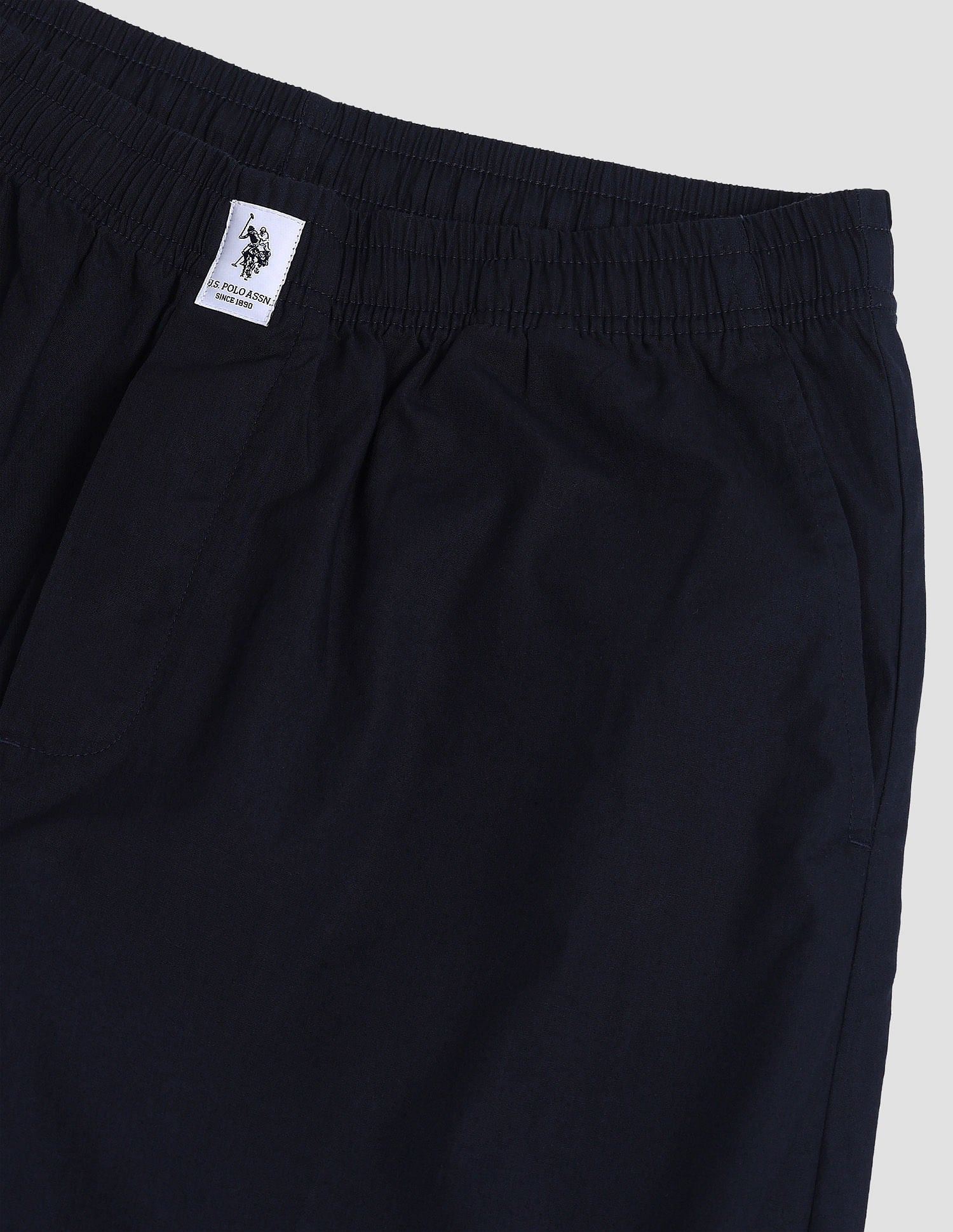 Mid Rise Solid OELP6 Lounge Track Pants - Pack Of 1 Navy - U.S. POLO ASSN. | Large