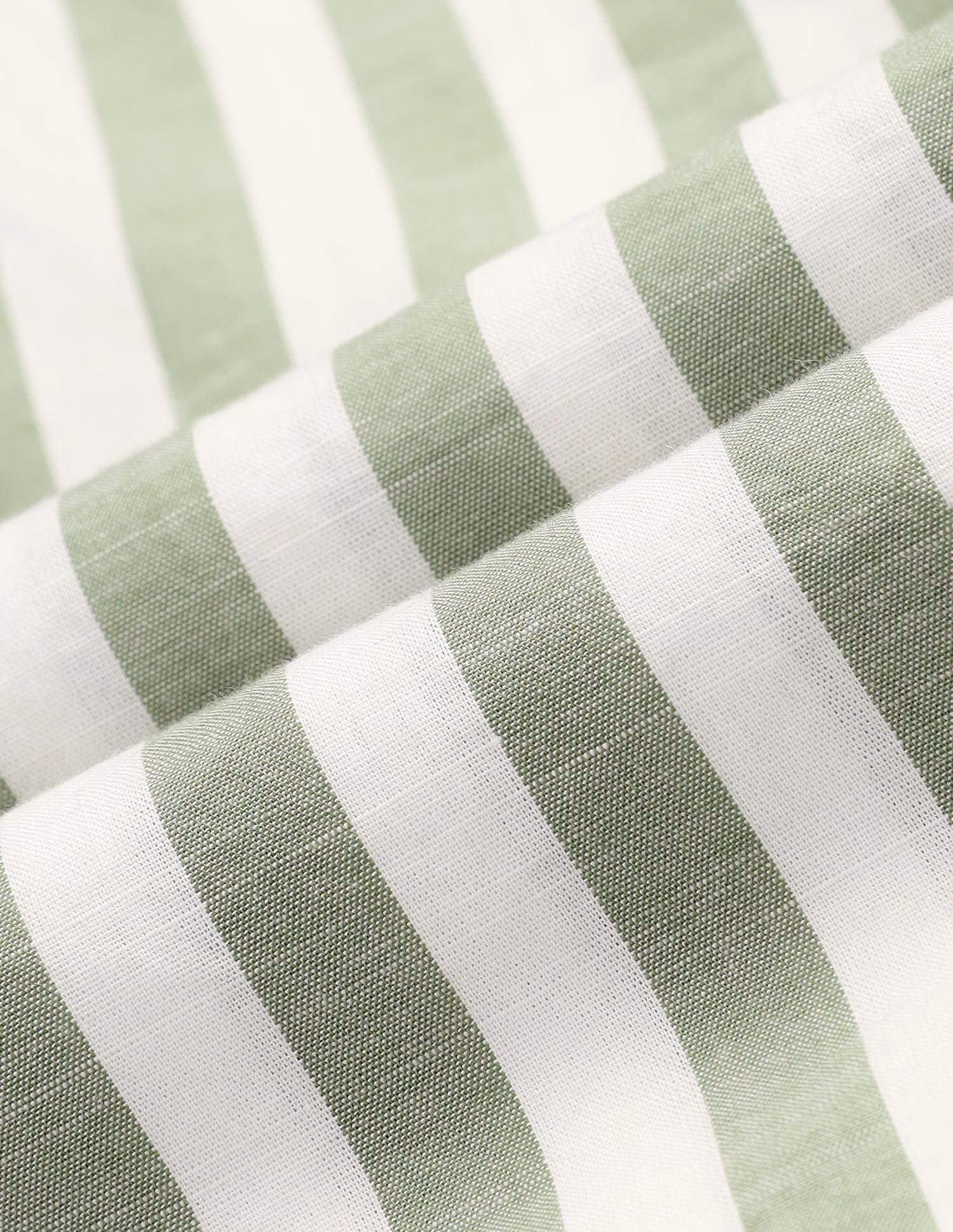 Boys Vertical Striped Regular Fit Shirt Green - U.S. POLO ASSN. | Large