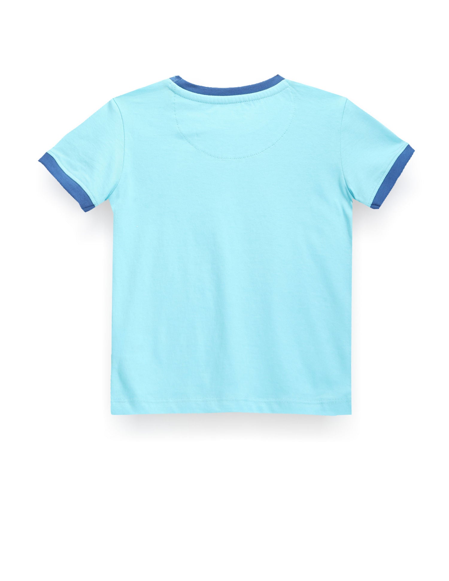 Boys Contrast Detail Brand Print T-Shirt Light Blue - U.S. POLO ASSN. | Large