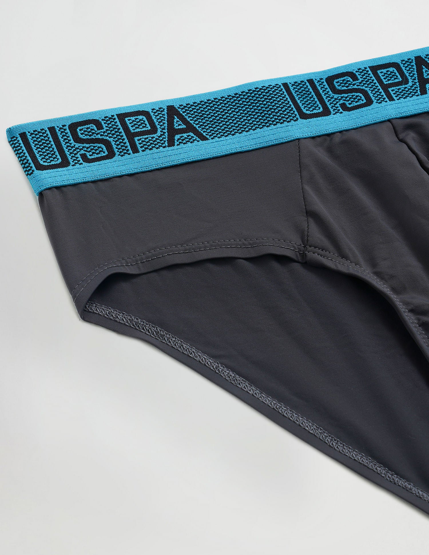 Nylon Spandex Solid I708 Active Briefs - Pack Of 1 Dark Grey - U.S. POLO ASSN. | Large