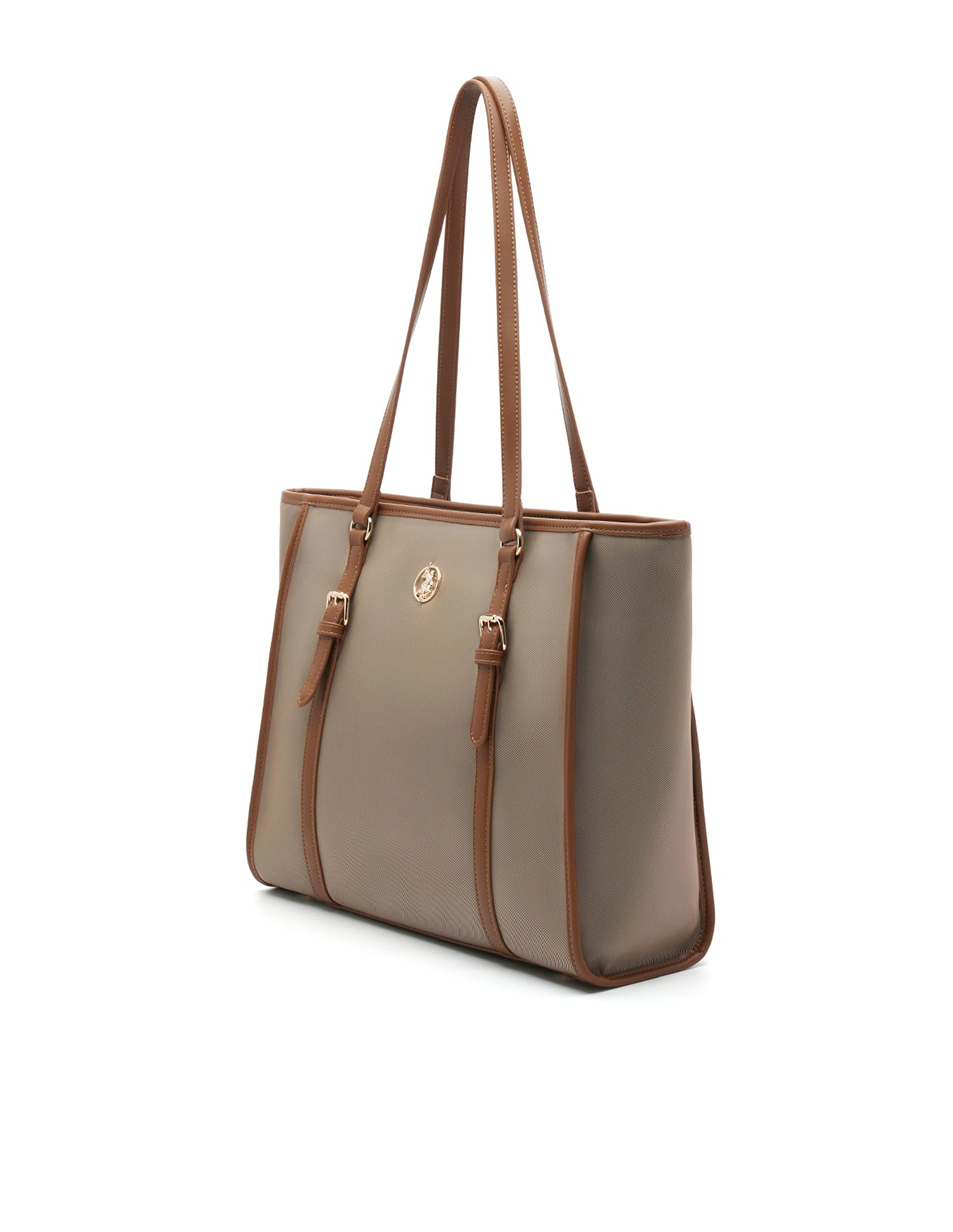 Millie Monogram Tote Bag Light Brown - U.S. POLO ASSN. | Large