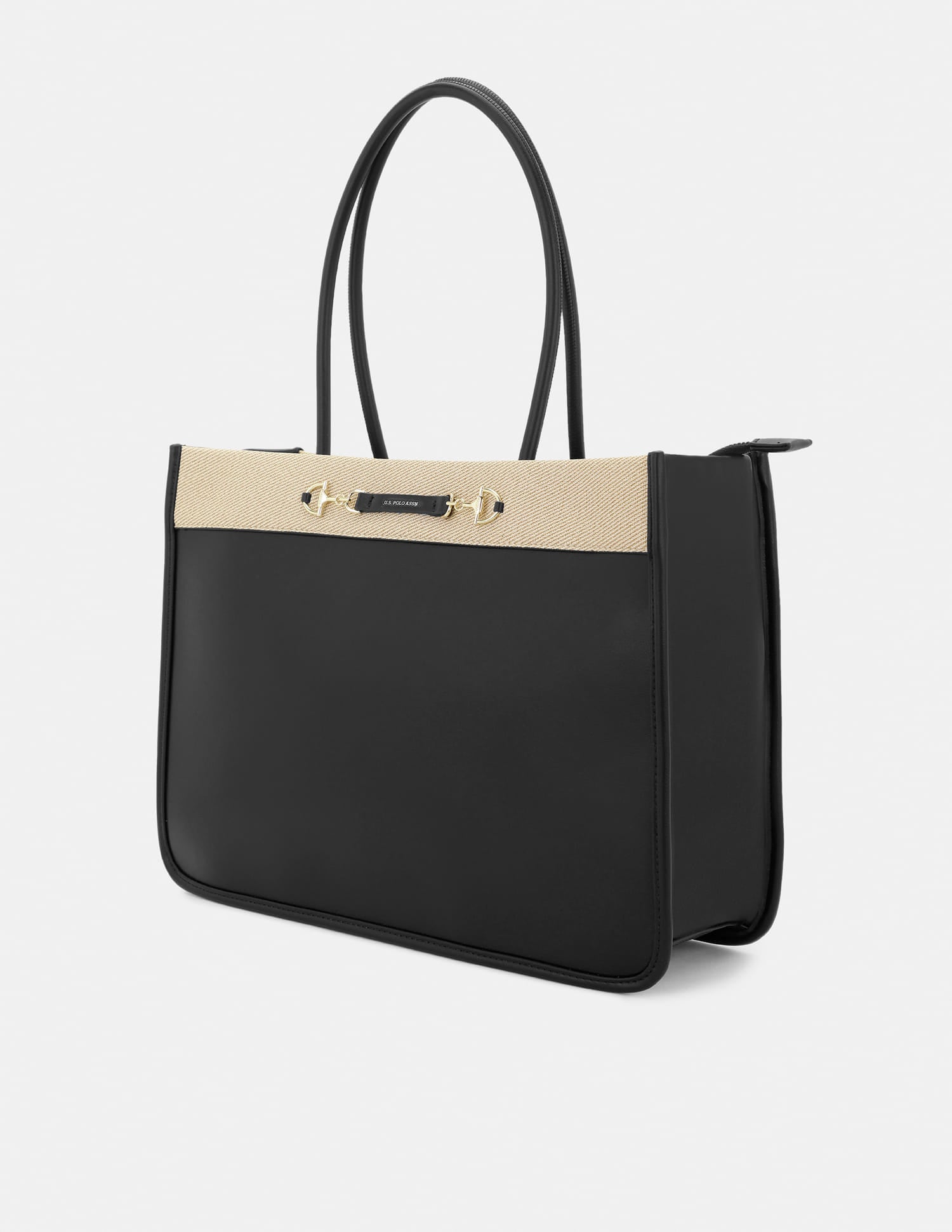 Aubrey 2.0 Colourblocked Tote Bag Black - U.S. Polo Assn. India | Large