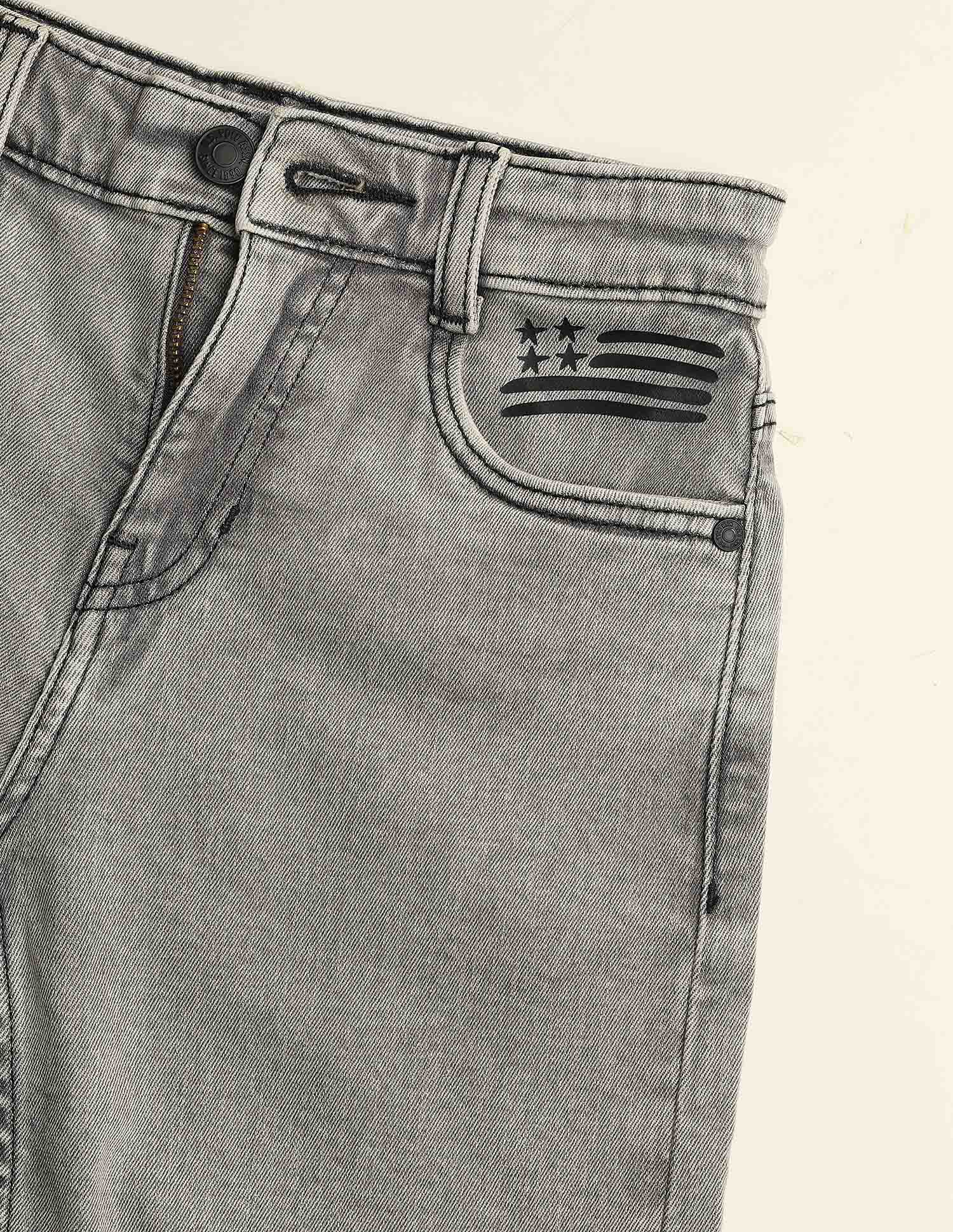 Mid Rise Denim Shorts Grey - U.S. Polo Assn. India | Large