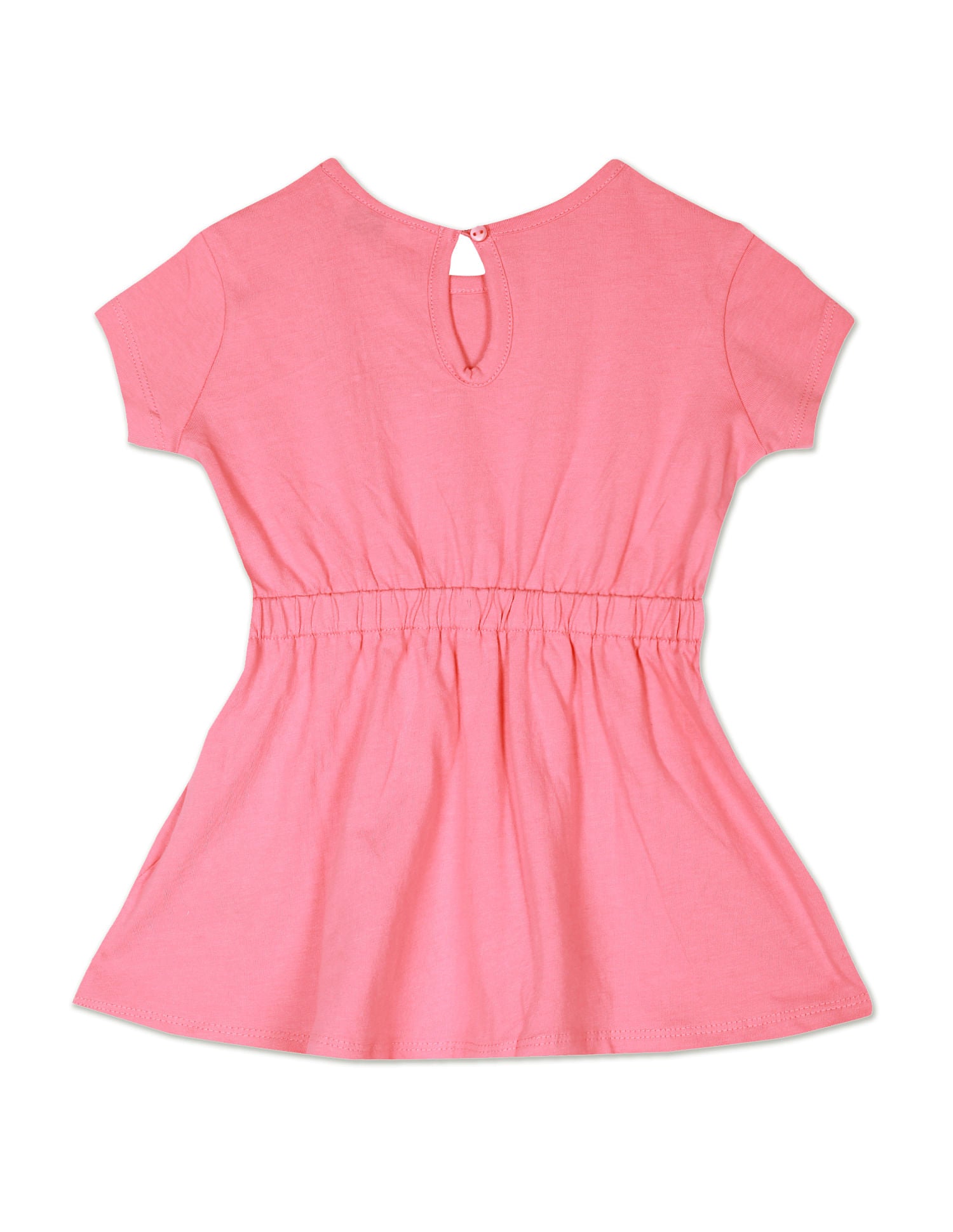 Girls Pink Glitter Logo Cotton Dress Pink - U.S. POLO ASSN. | Large