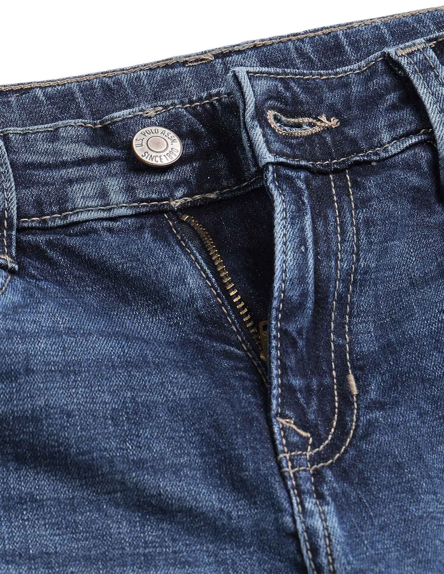 Boys Whiskered Baggy Fit Jeans Med Blue - U.S. POLO ASSN. | Large