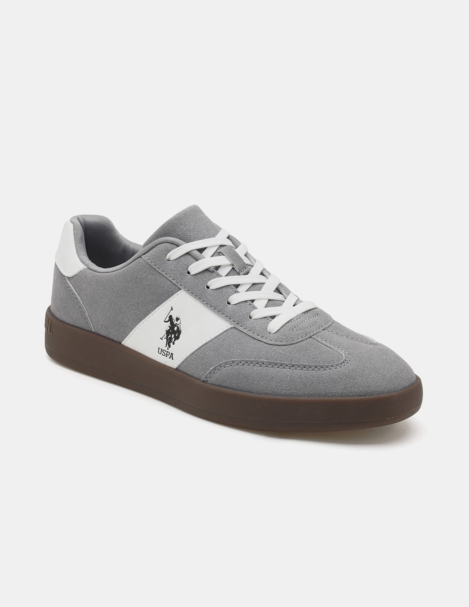 Men Skylar Colour Blocked Sneakers Grey - U.S. Polo Assn. India | Large