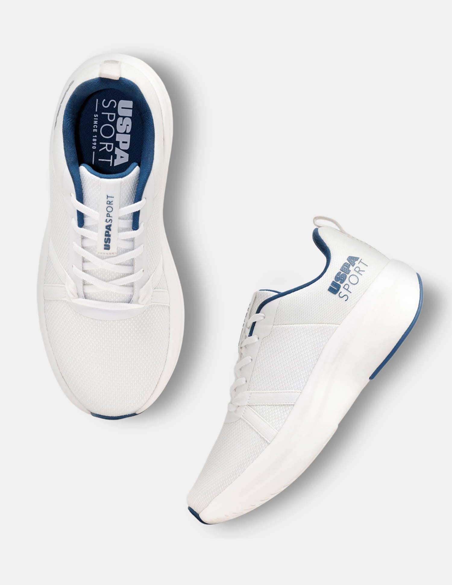 Men White Lance Uspa Sport Sneakers White - U.S. Polo Assn. India | Large