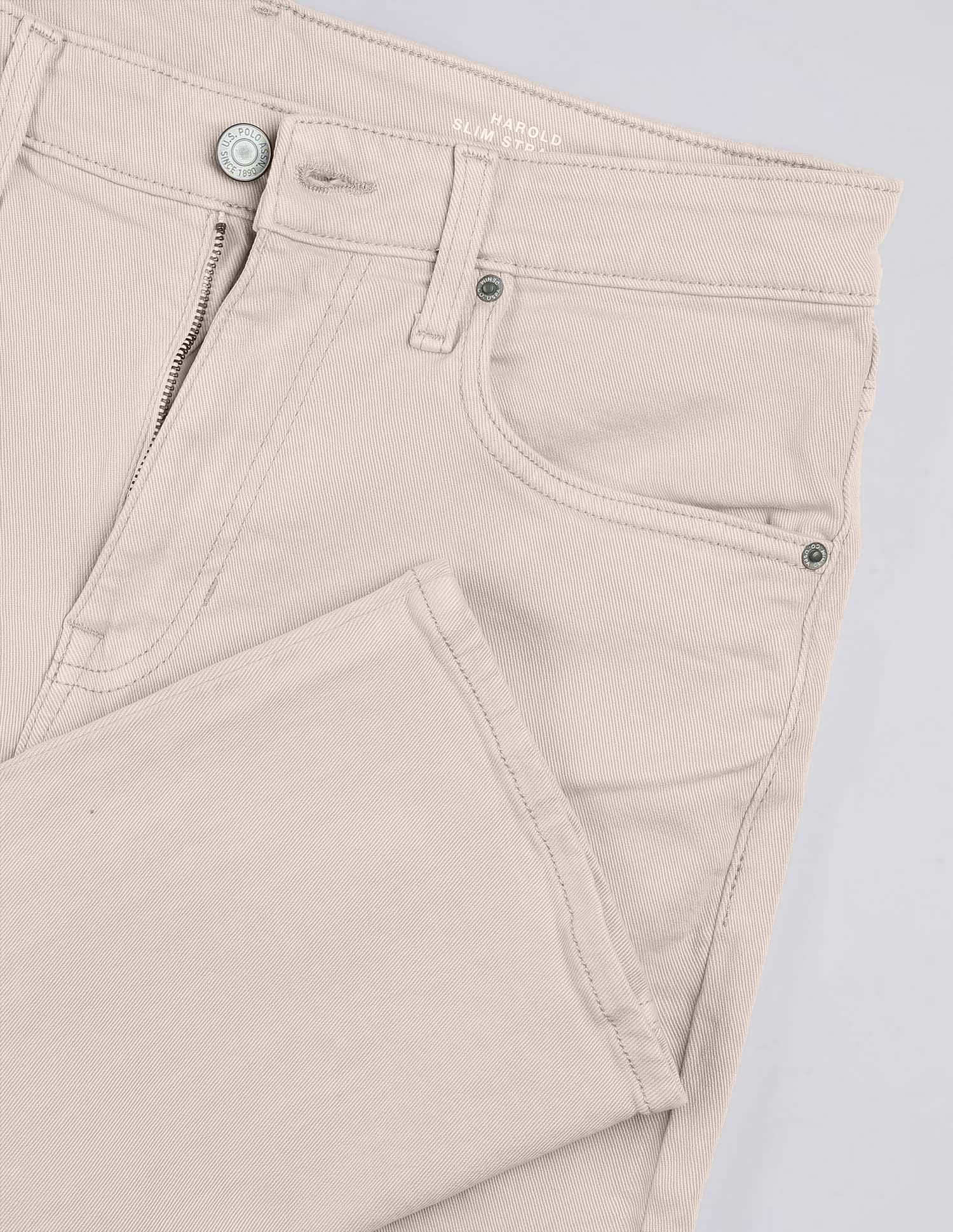Harold Slim Straight Fit Beige Jeans Light Beige - U.S. POLO ASSN. | Large