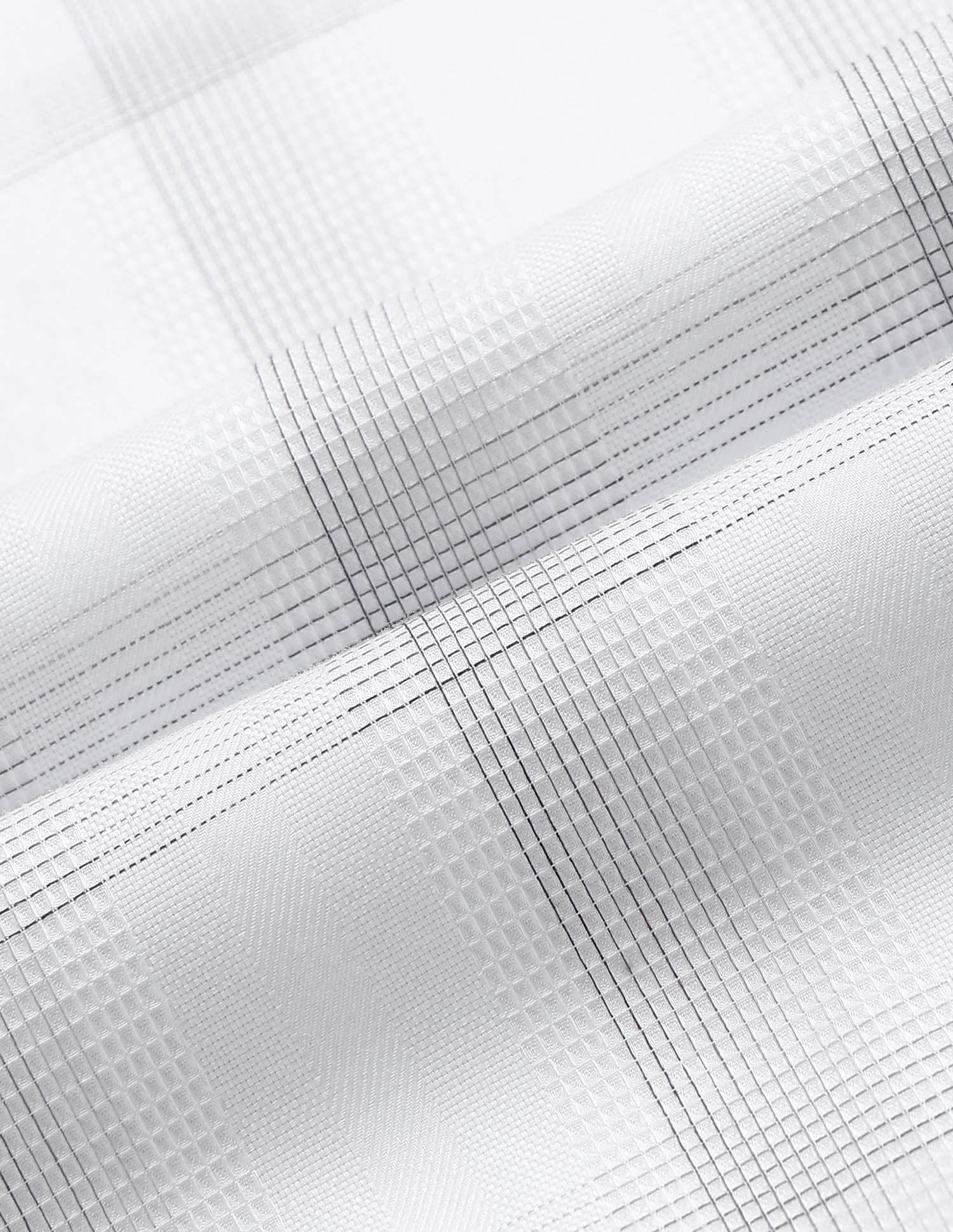 Textured With Grid Checked Dobby Shirt White - U.S. POLO ASSN. | Large