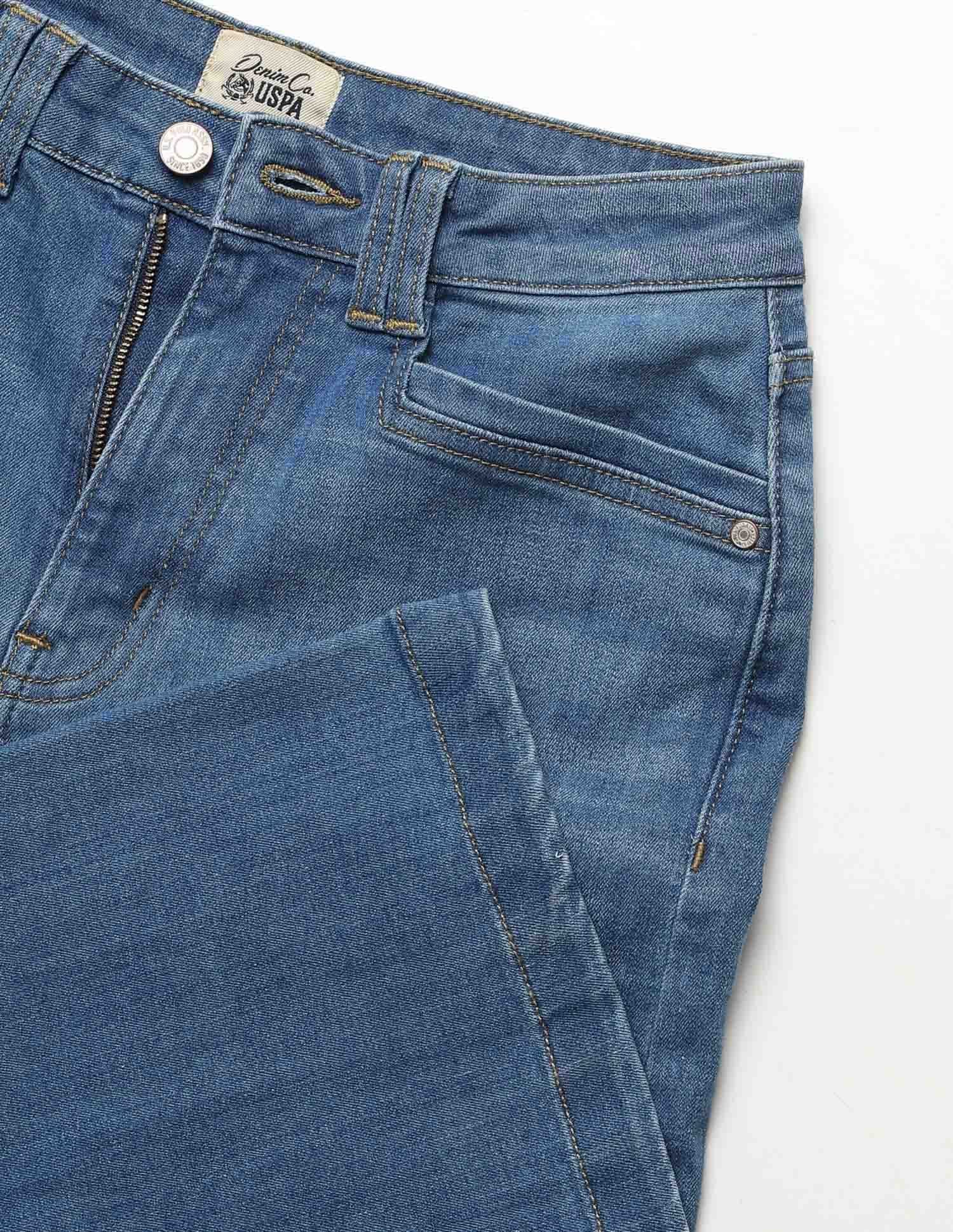 High Rise Wide Leg Jeans Blue - U.S. Polo Assn. India | Large