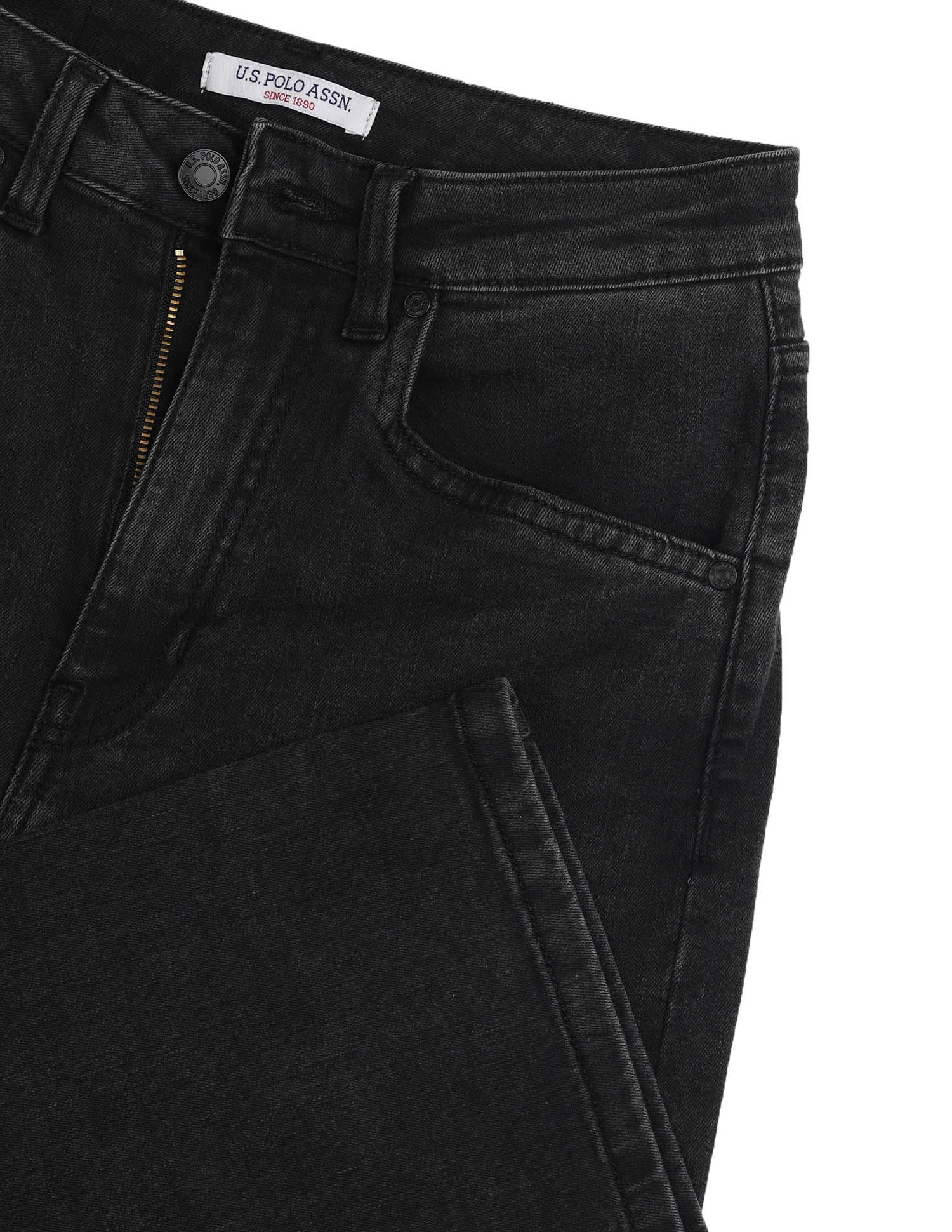 High Rise Wide Leg Fit Black - U.S. POLO ASSN. | Large