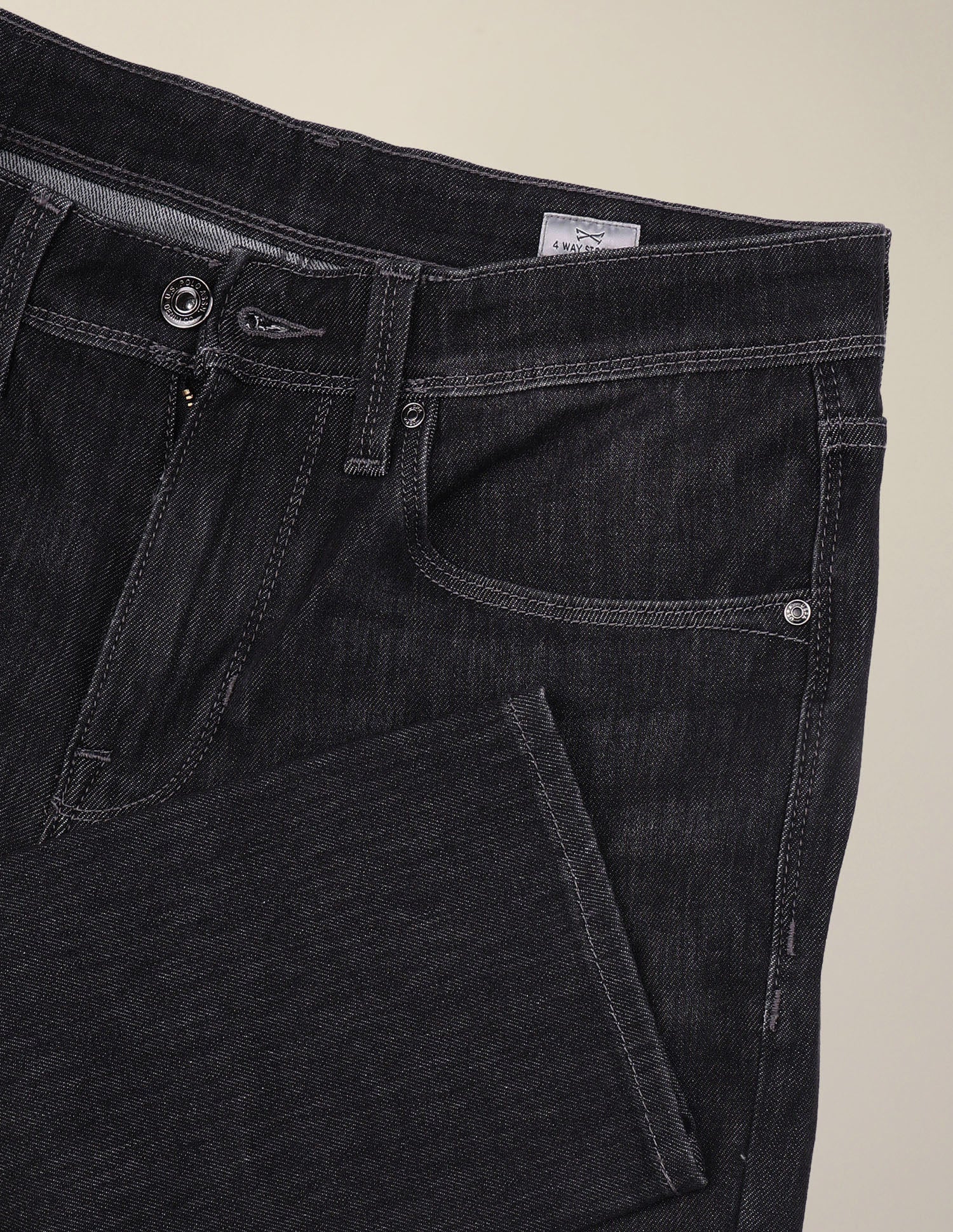 Brandon Slim-Tapered Fit Black Jeans Black - U.S. Polo Assn. India | Large