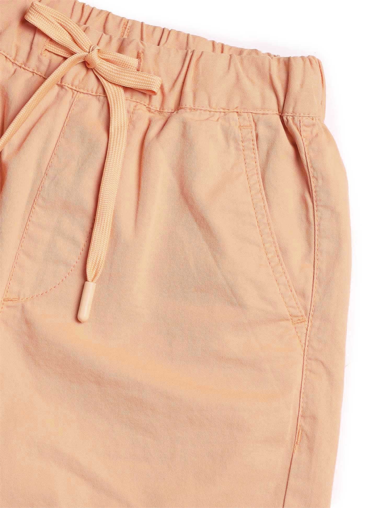 Boys Solid Regular Fit Shorts Peach - U.S. POLO ASSN. | Large