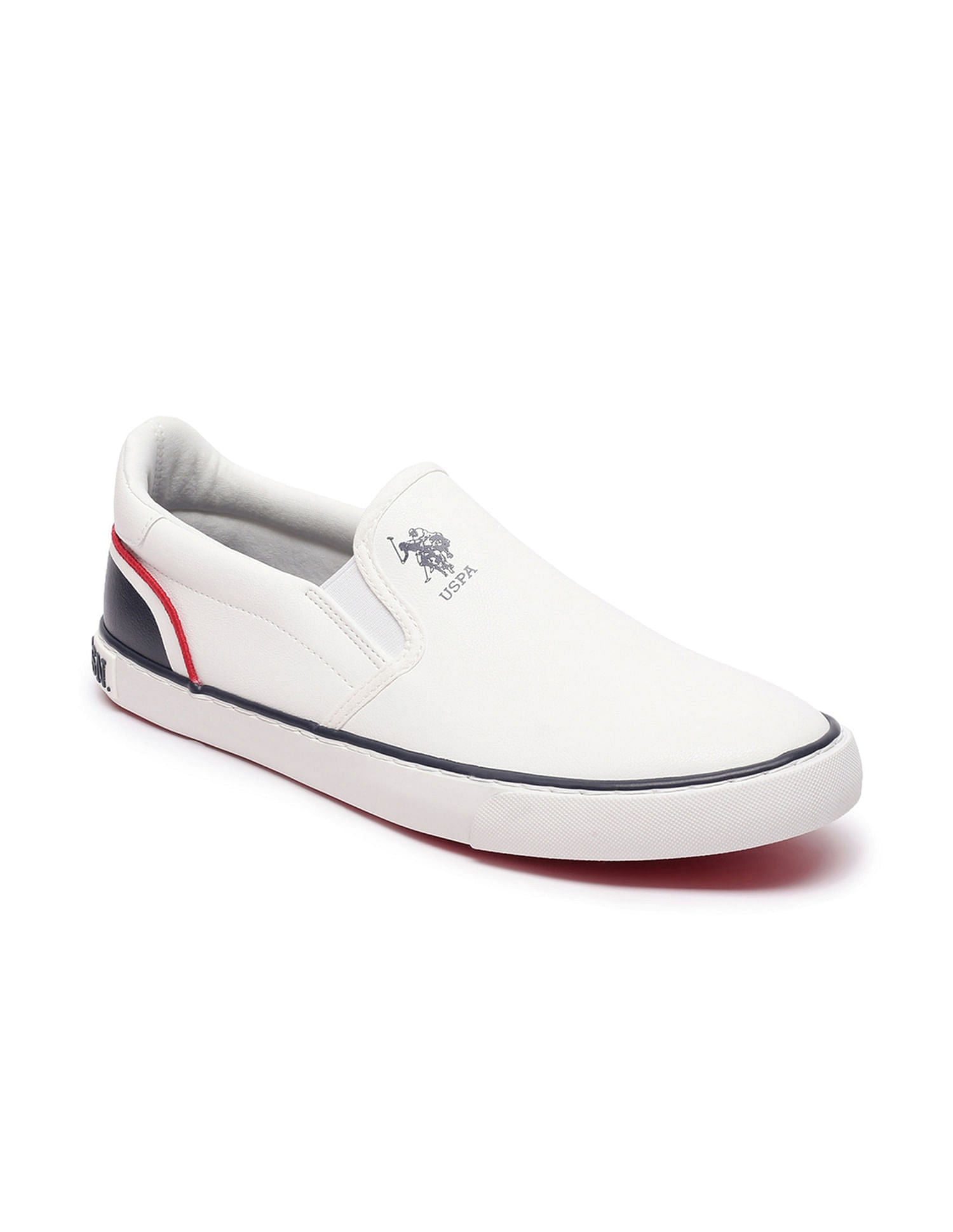 Men Colourblocked Timeo 3.0 Slip-On Shoes Off White - U.S. POLO ASSN. | Large