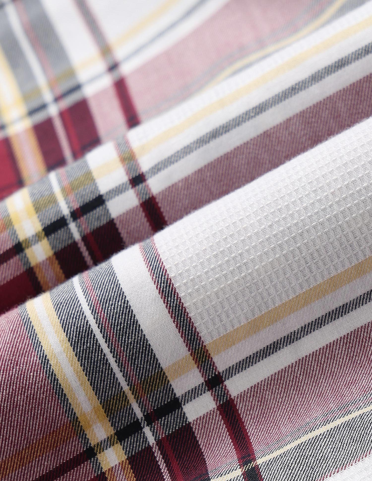 Plaid Checked Pure Cotton Shirt Maroon - U.S. Polo Assn. India | Large